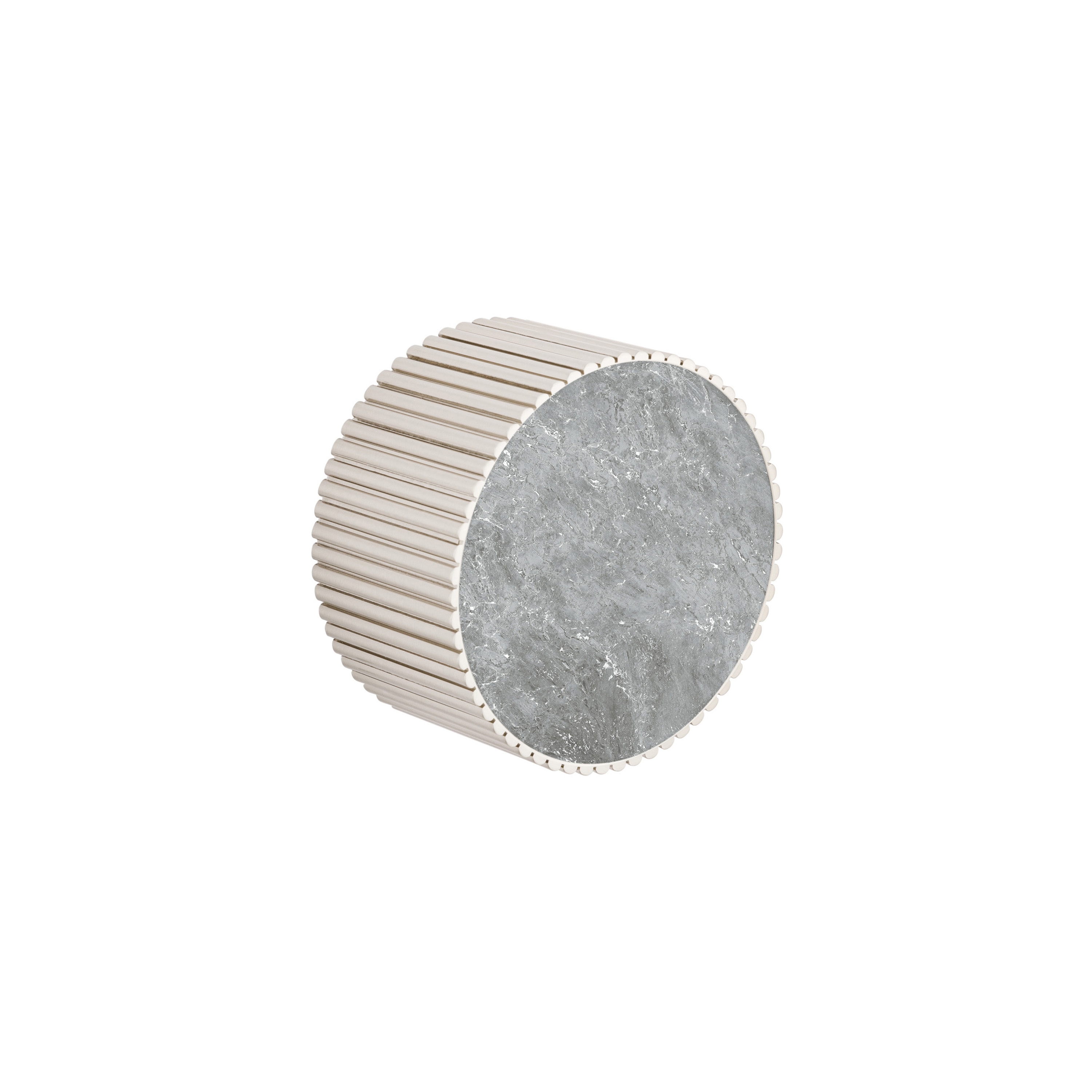 Chiasso | Concealed 2 Way Diverter With Roma Diamond Grigio Marble Handle Insert Brushed Nickel