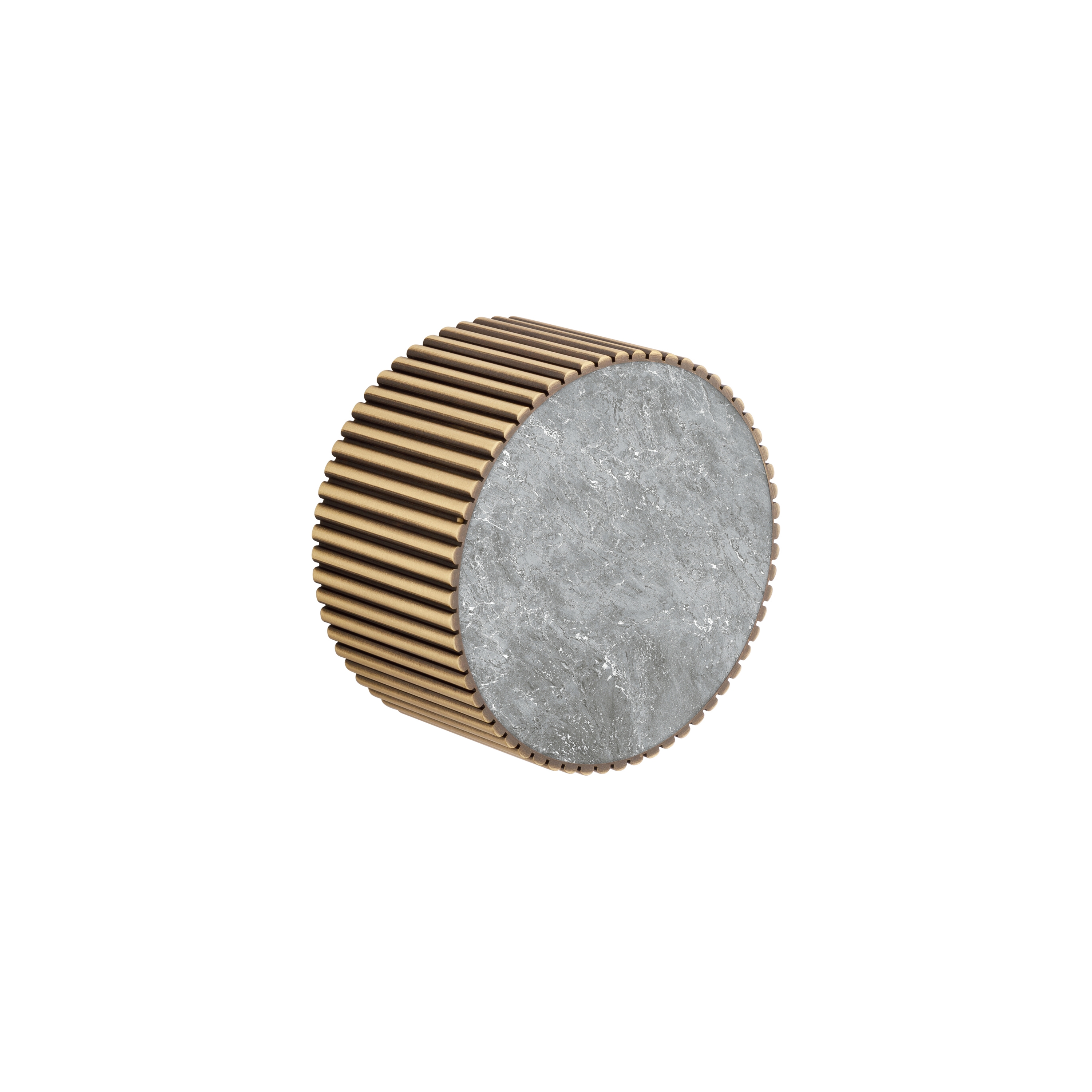 Display product Chiasso | Concealed 2 Way Diverter With Roma Diamond Grigio Marble Handle Insert Soft Bronze from manufacturer BAGNODESIGN