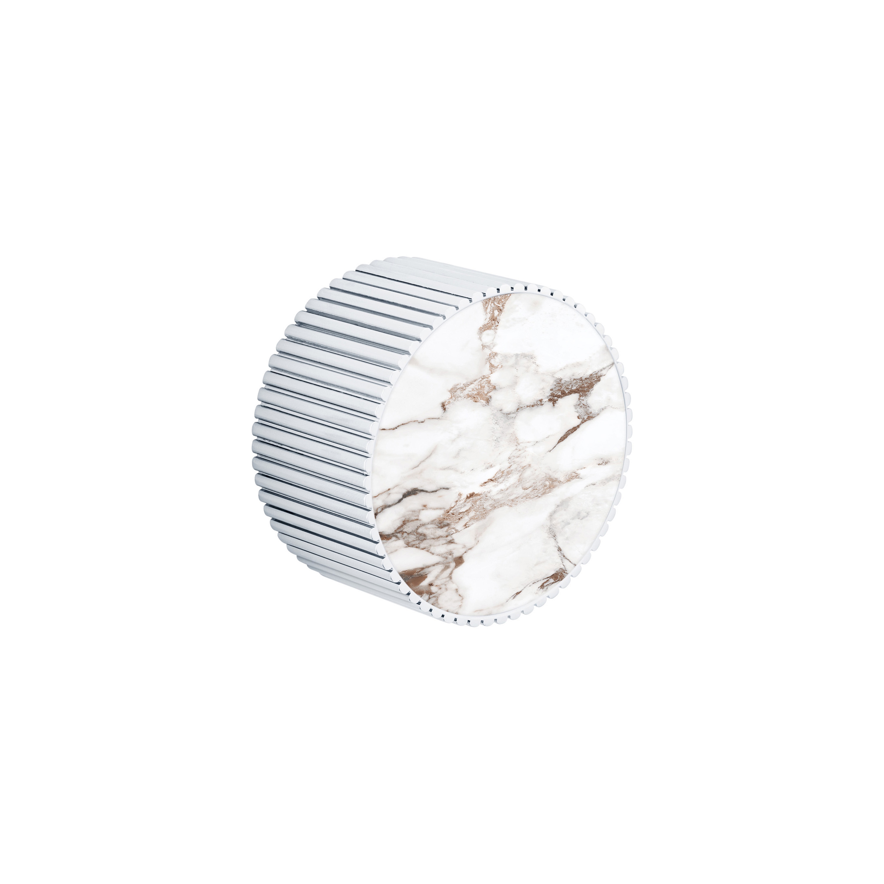 Afficher le produit Chiasso | Concealed Stop Valve With Breccia Capraia Matt Marble Insert Chrome du fabricant BAGNODESIGN