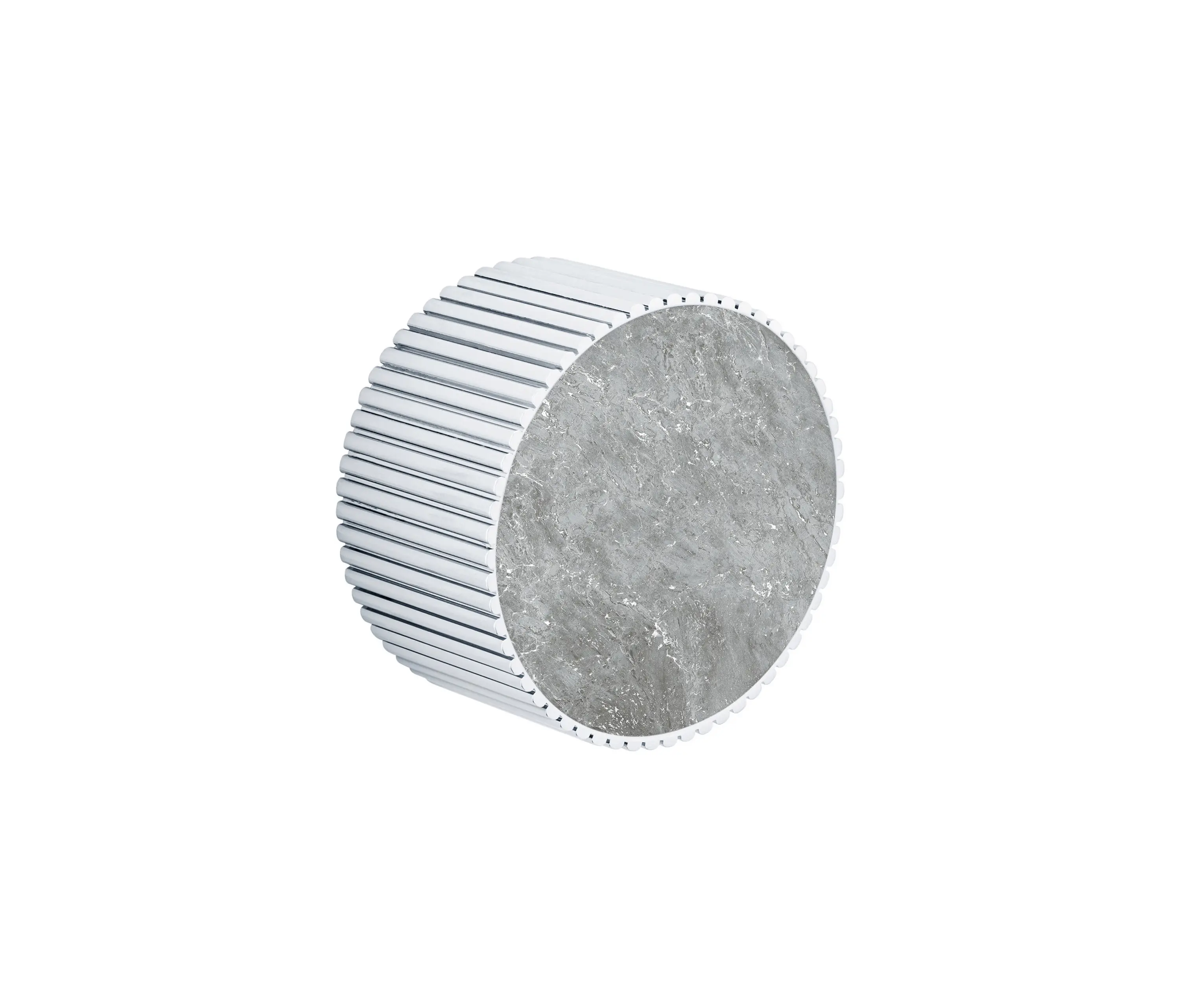 BAGNODESIGN - Chiasso | Concealed Stop Valve With Roma Diamond Grigio Marble Insert Chrome