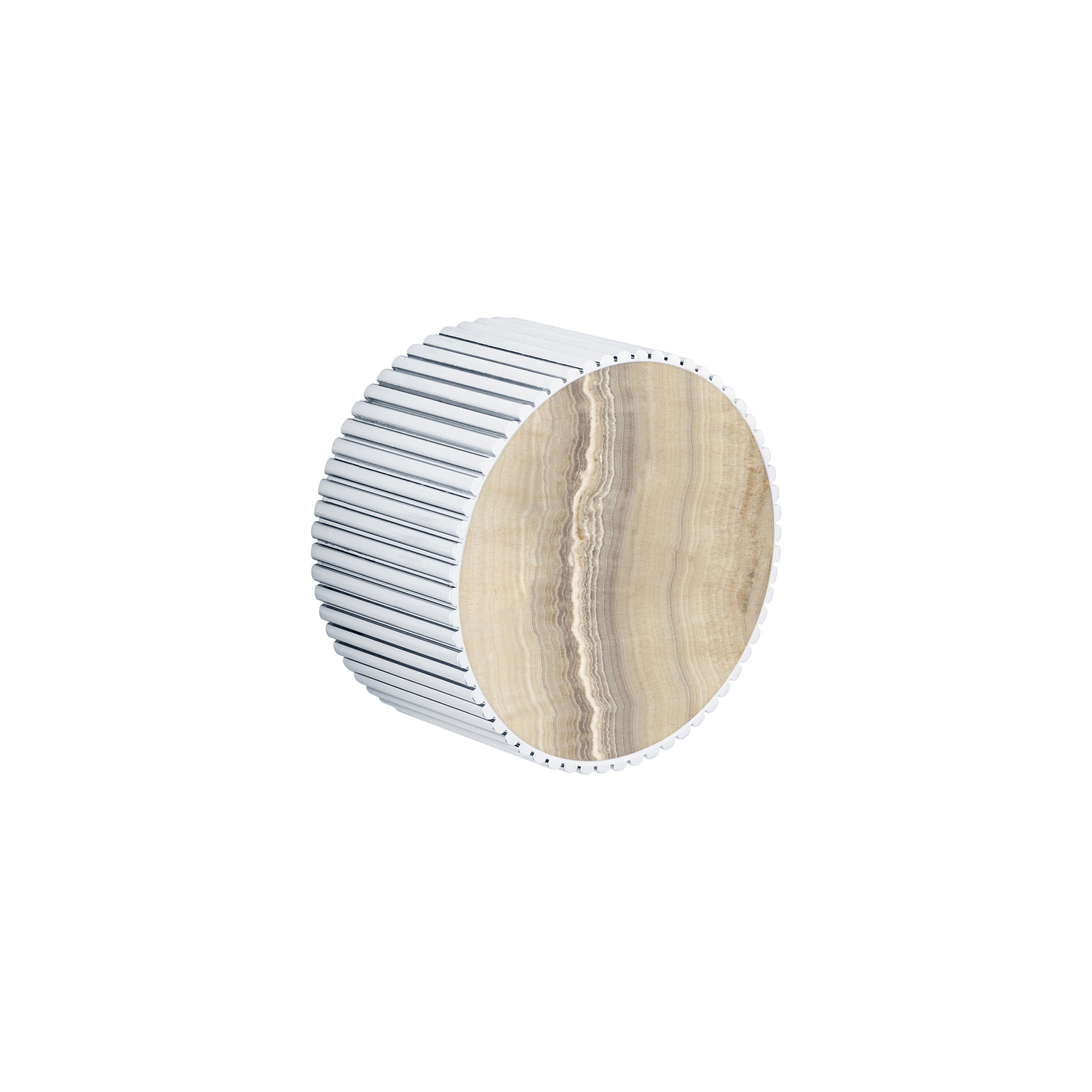 Chiasso | Concealed Stop Valve With Sand Levigato Marble Insert Chrome