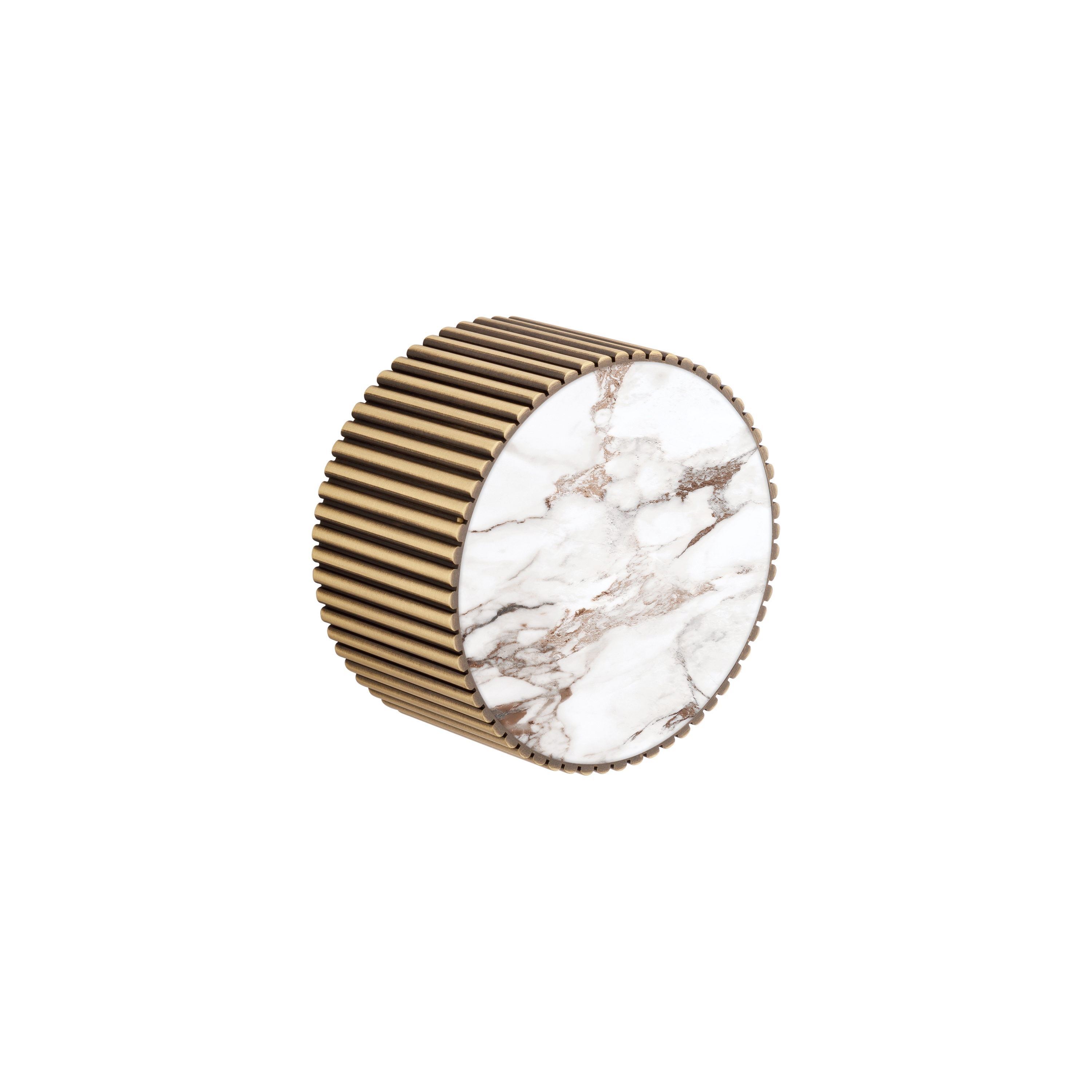 Chiasso | Concealed Stop Valve With Breccia Capraia Matt Marble Insertsoft Bronze