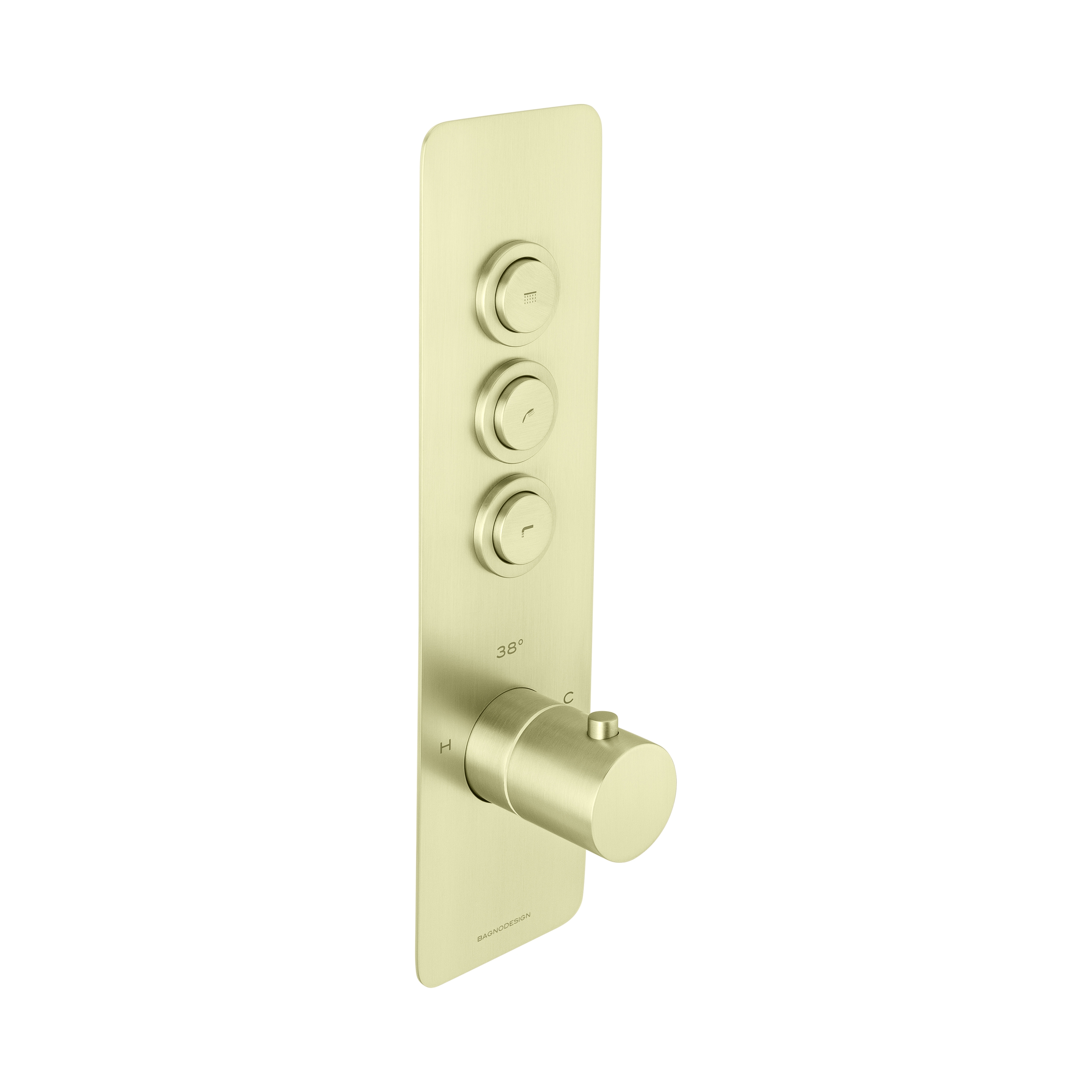 Toko | Round Vertical 3 Outlet Thermostatic Shower Mixer
