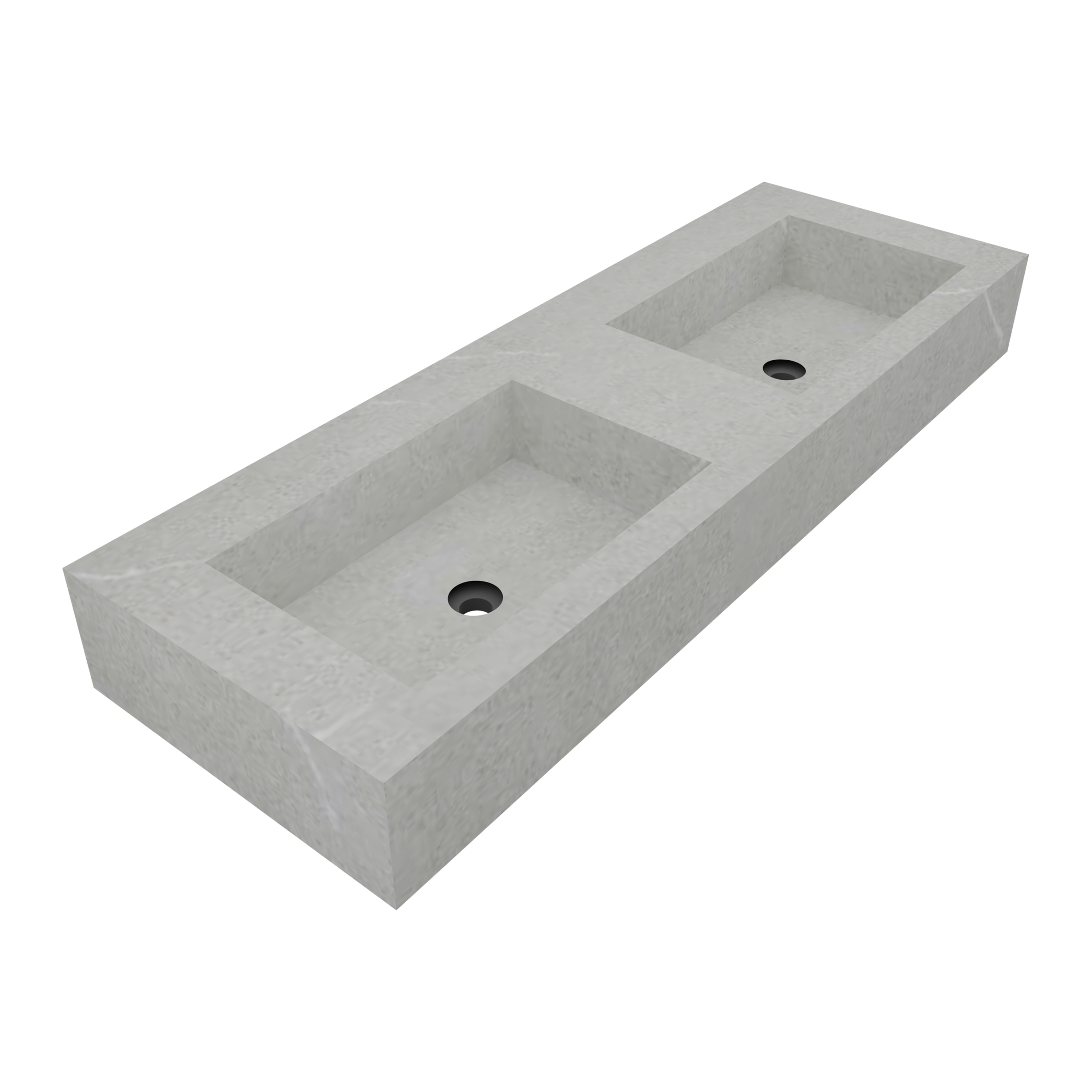 Courchevel Wall Mounted Double Bowl Wash Basin