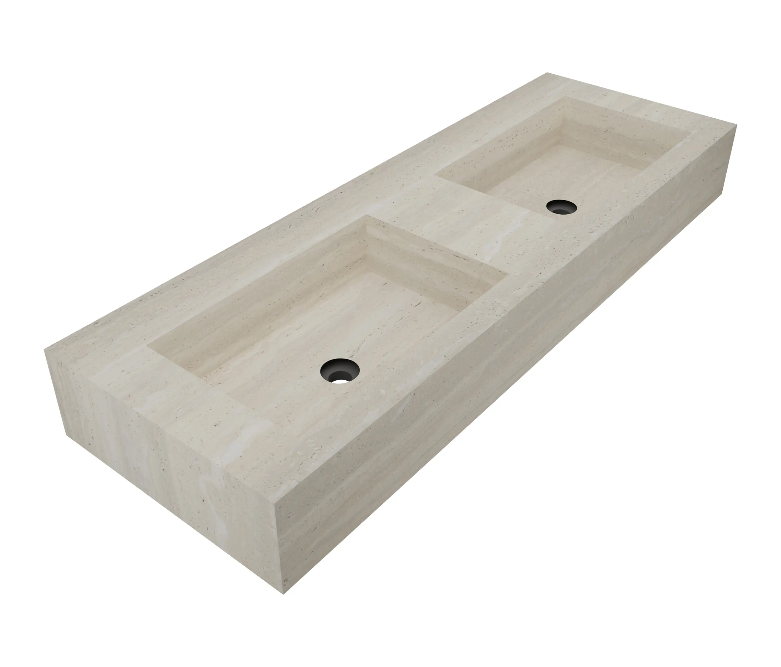 BAGNODESIGN - Courchevel Wall Mounted Double Bowl Wash Basin