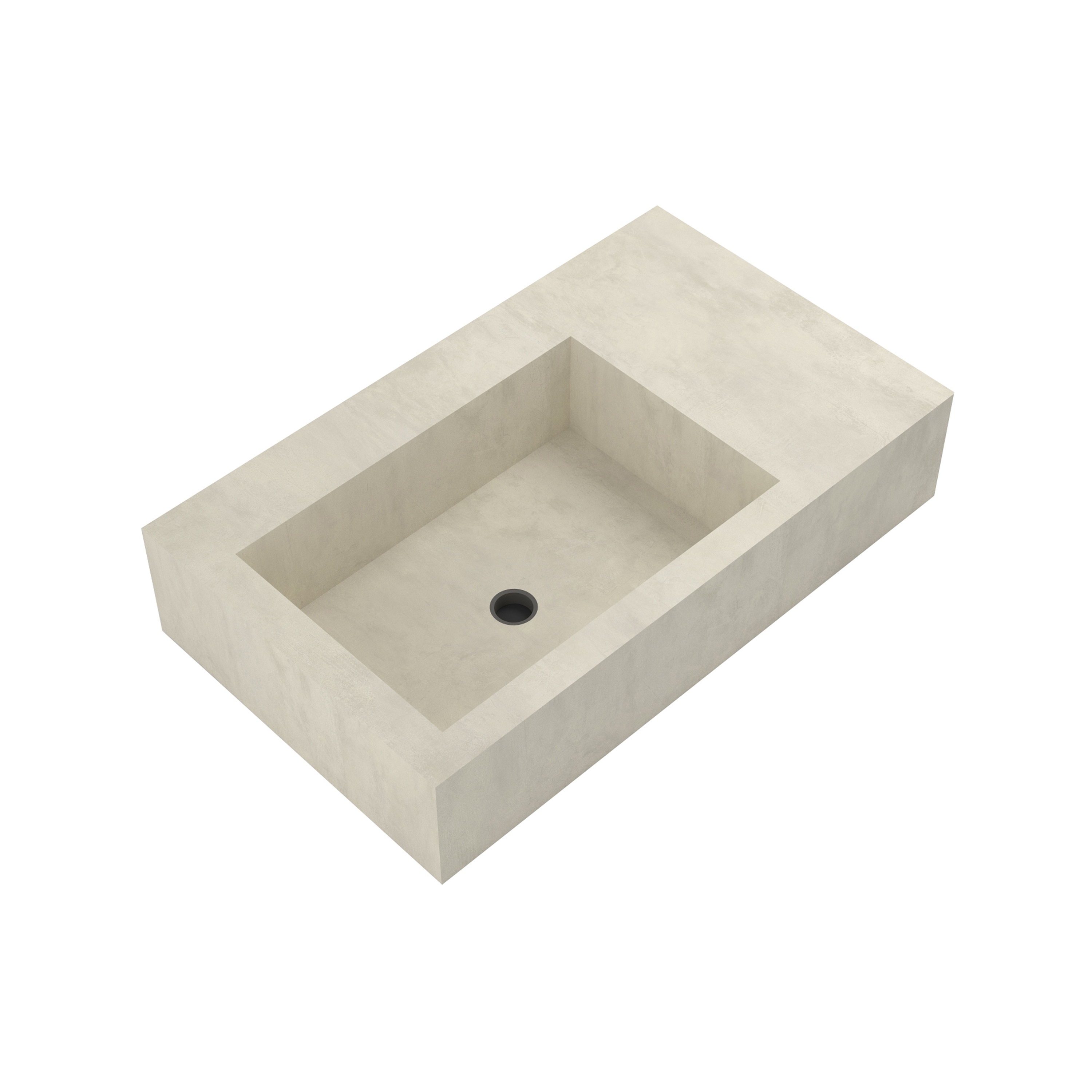 St.Moritz Countertop/Wall Mounted Wash Basin 800mm Left Hand Bowl