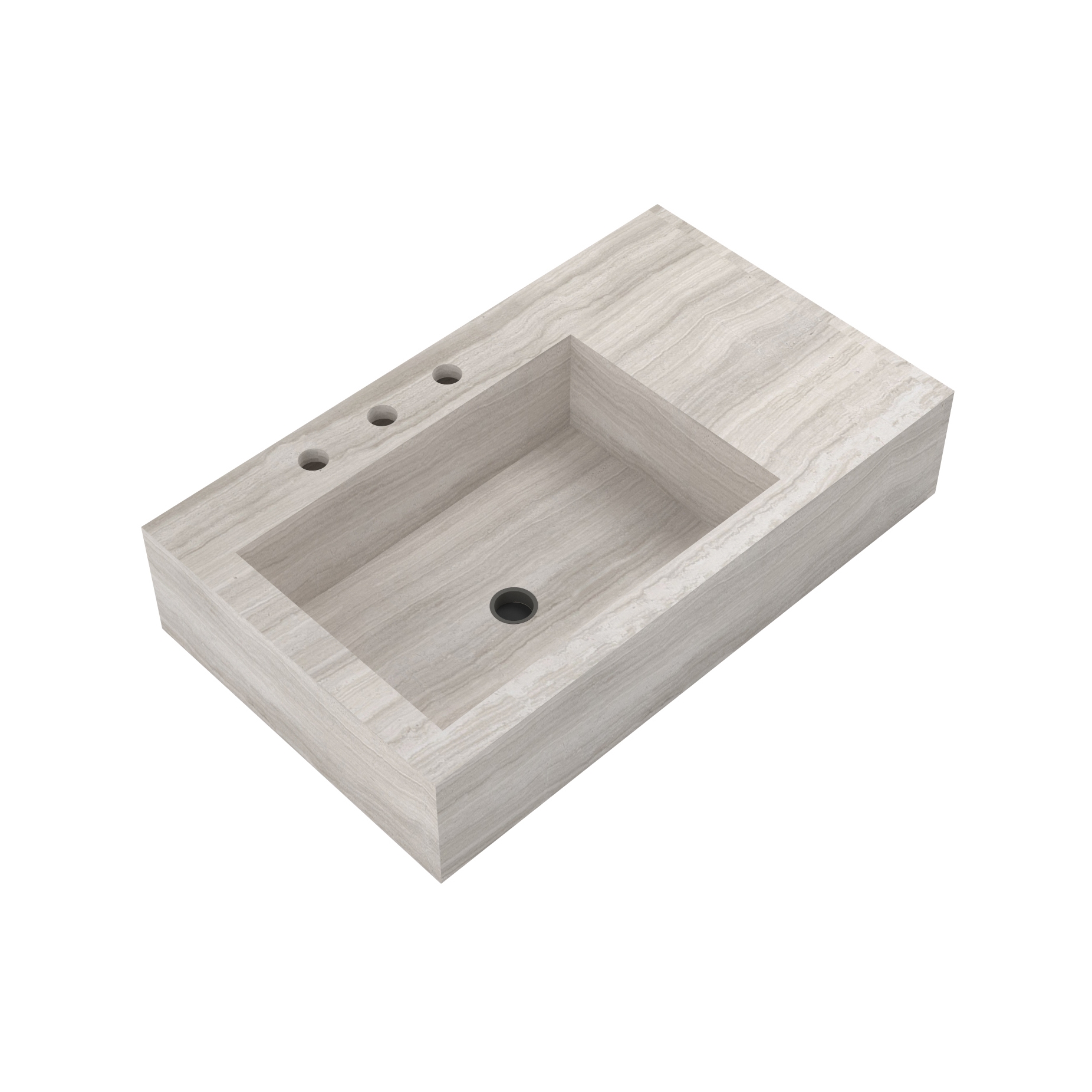Display product St.Moritz Wall Mounted Or Countertop Wash Basin Left Hand Bowl from manufacturer BAGNODESIGN