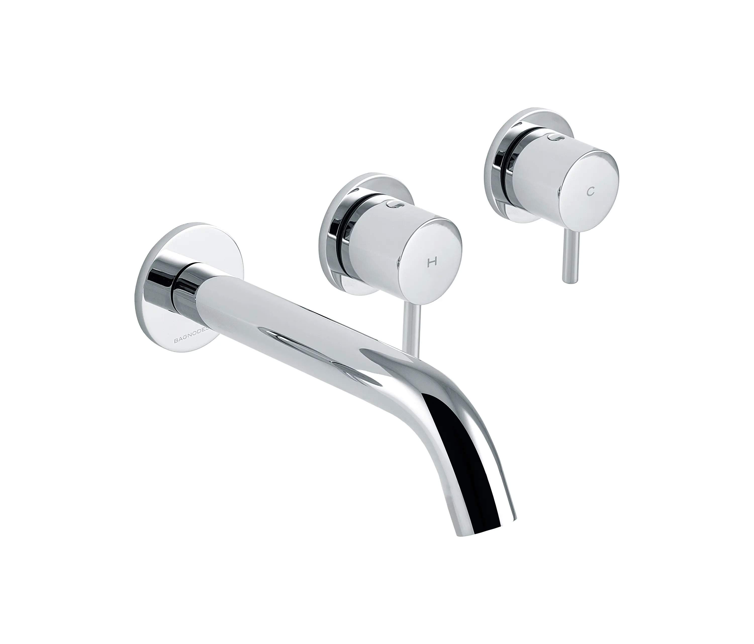 BAGNODESIGN - M-Line | Diffusion Concealed 3 Hole Basin Mixer Left Or Right Spout