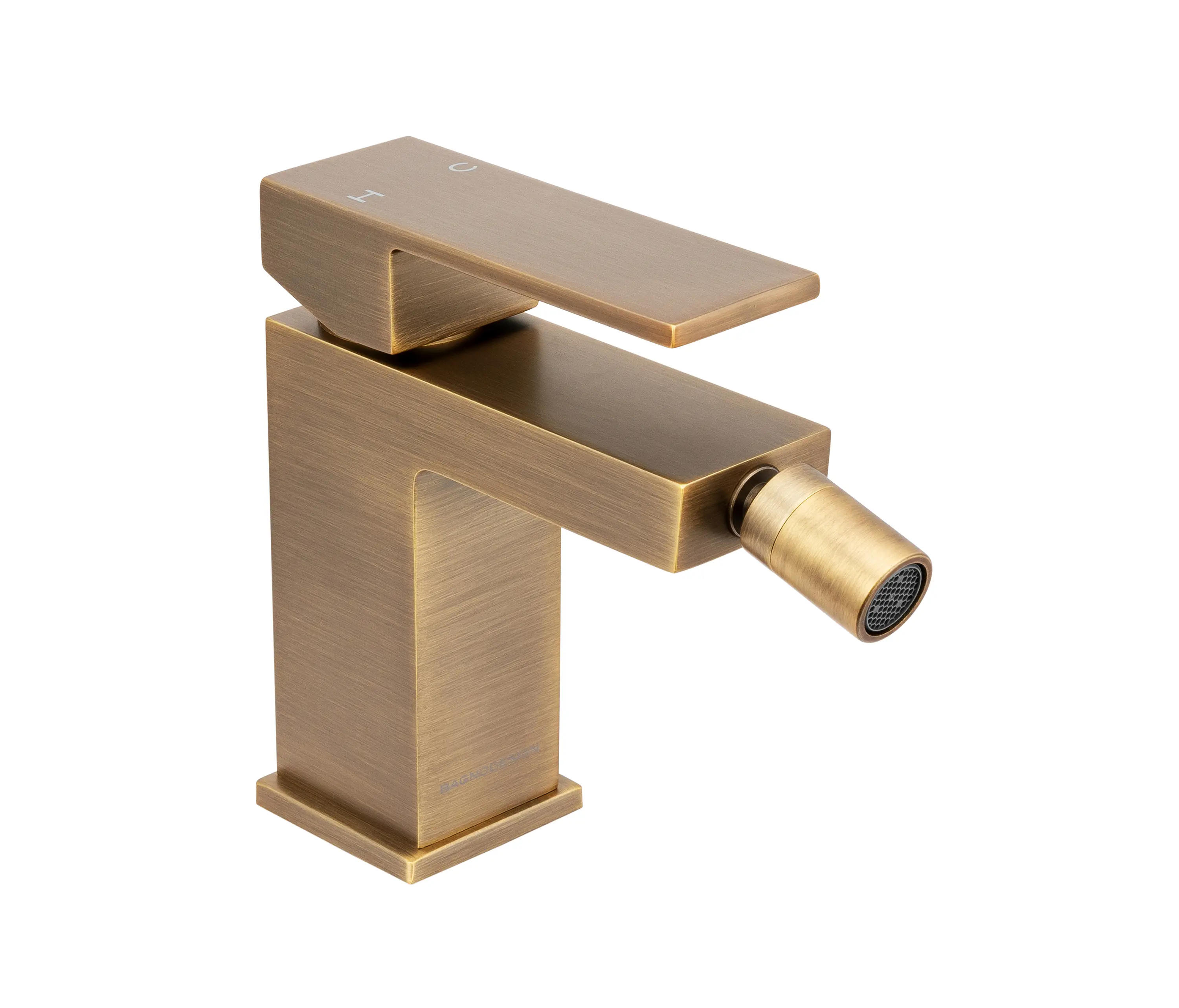 BAGNODESIGN - Mezzanine | Deck Mounted Mono Bidet Mixer With Pop-Up Waste