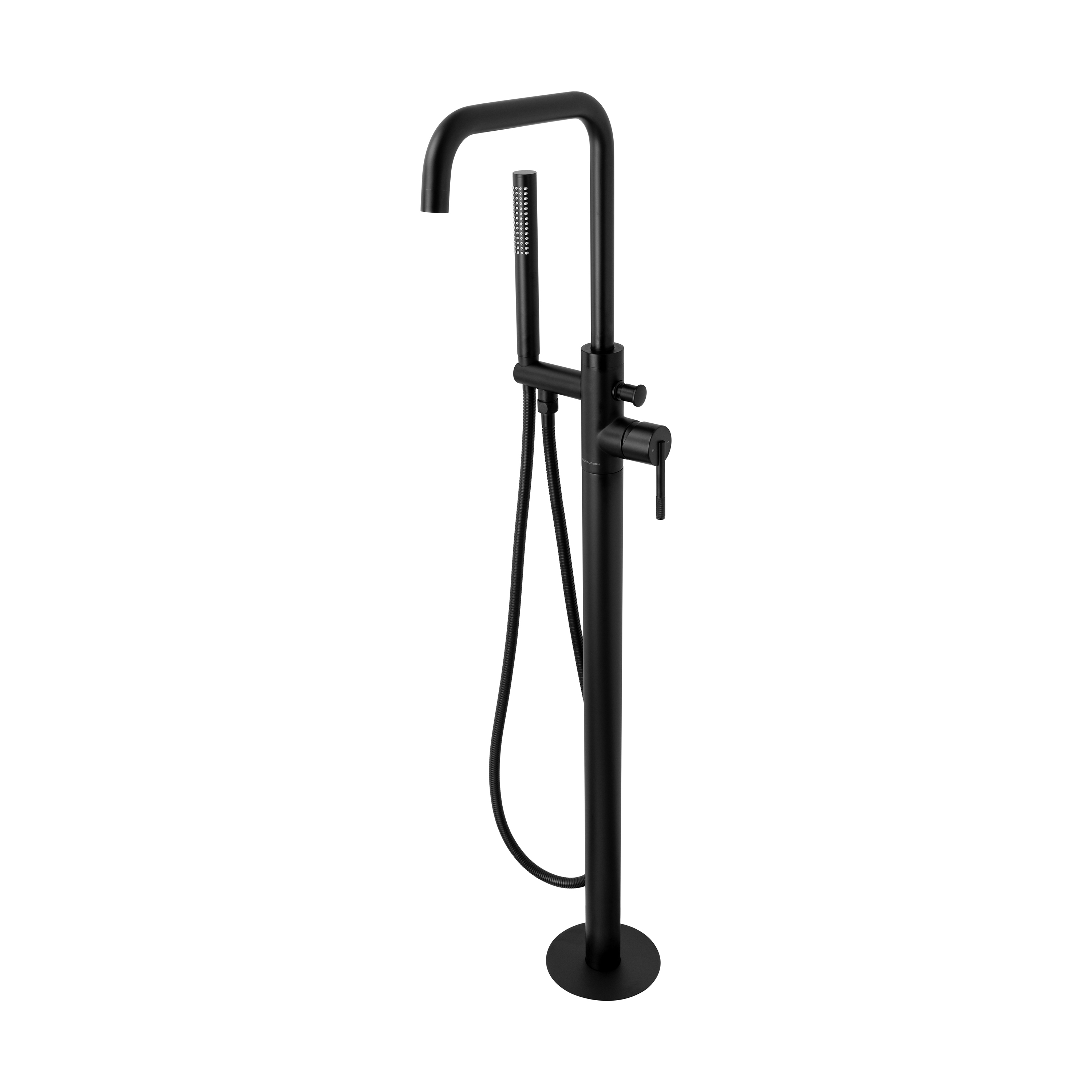 Nara | Floor Mounted Bath Mixer With Hand Shower