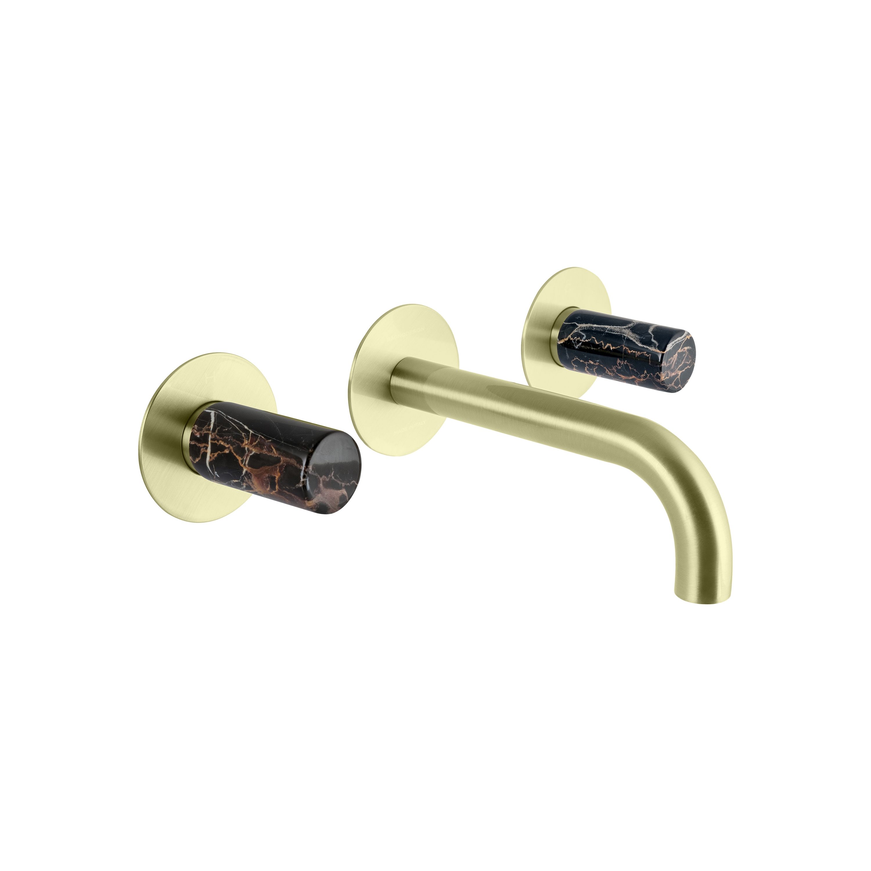 Sestriere | 3 Hole Concealed Basin Mixer With Black Marble Handle