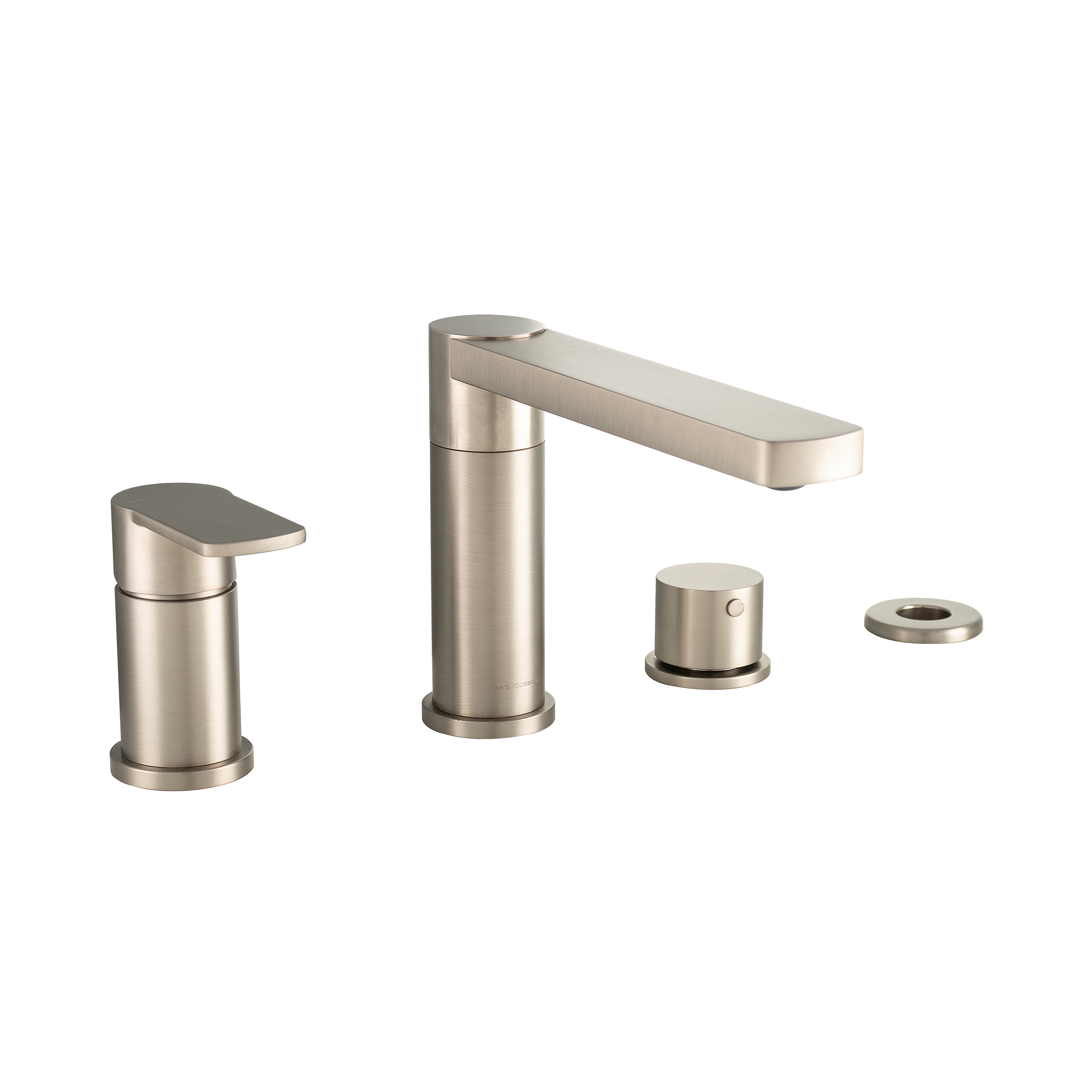 Teatro | 4 Hole Deck Mounted Bath Mixer Brushed Nickel