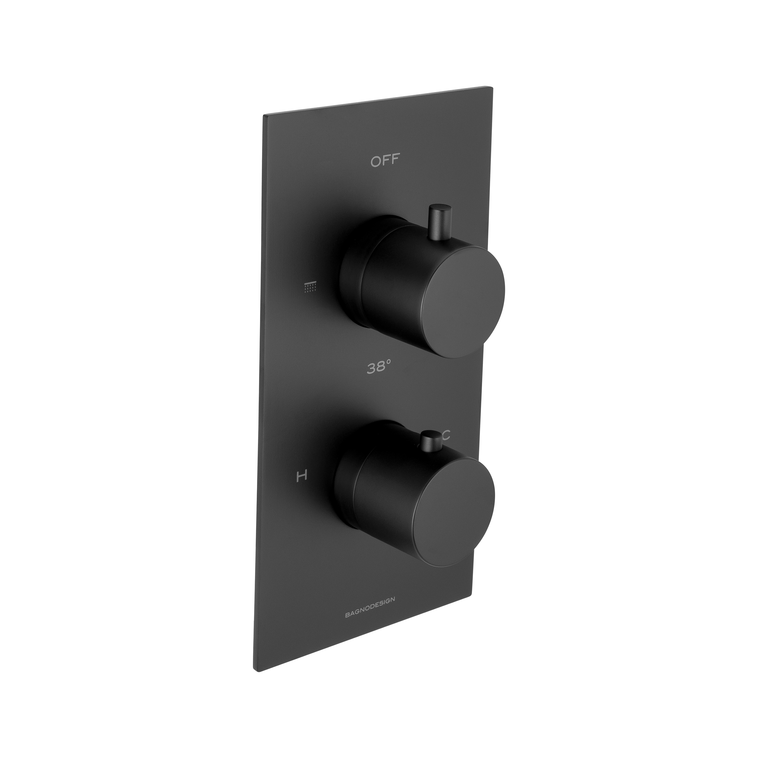 Universal Trim Part for 2 Outlet Thermostatic Shower Mixer With Round Handle