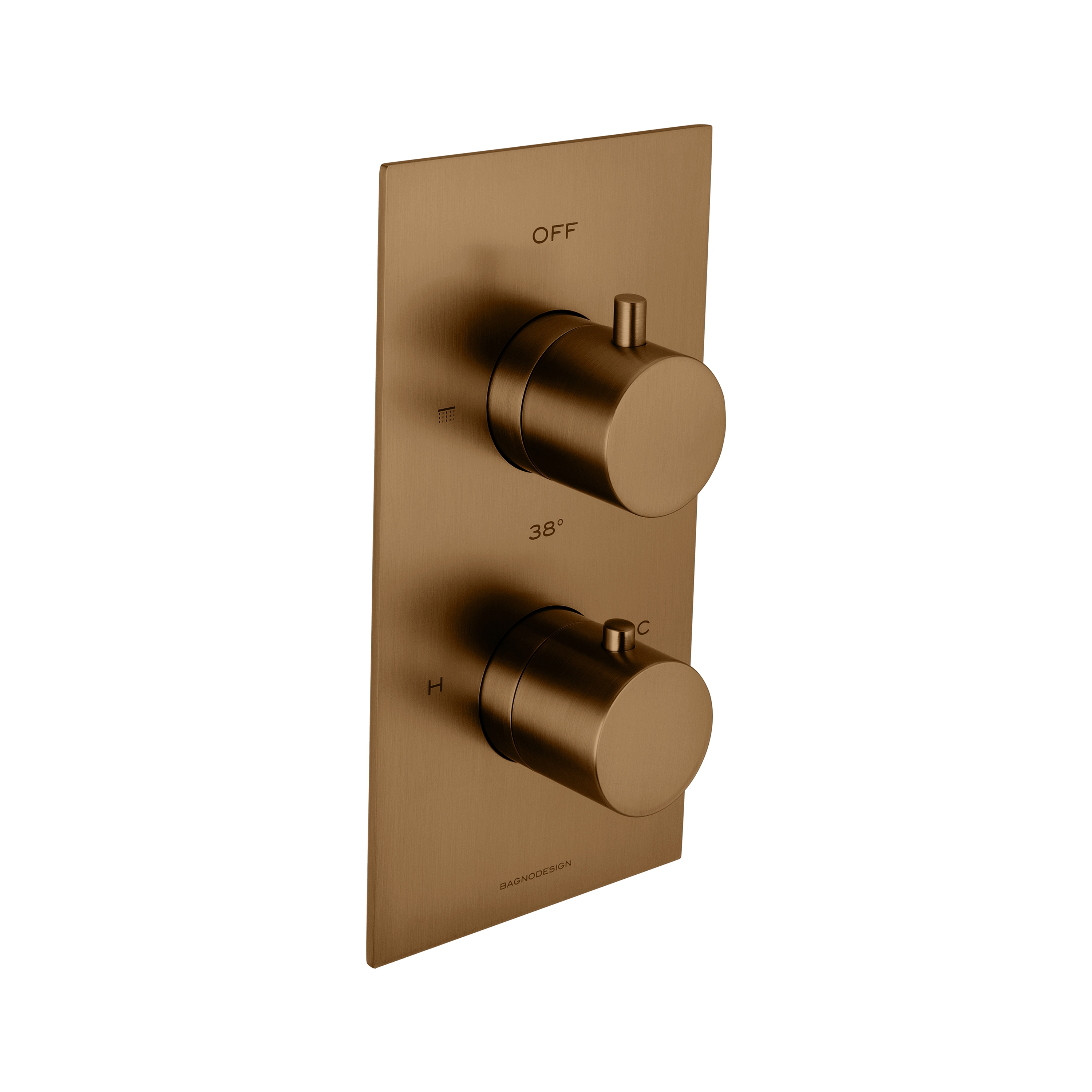 Universal Trim Part for 2 Outlet Thermostatic Shower Mixer With Round Handle