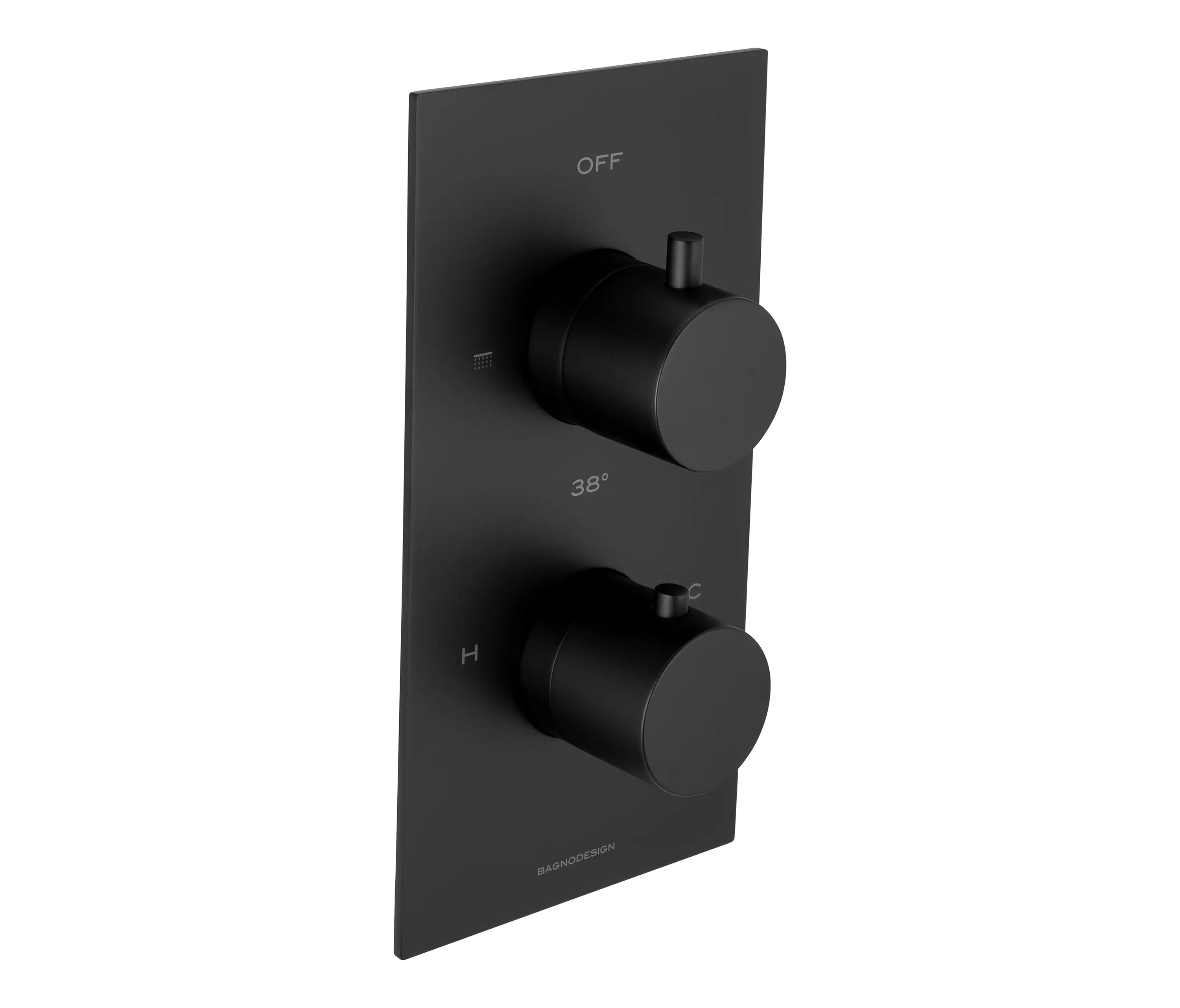 BAGNODESIGN - Universal Trim Part for 2 Outlet Thermostatic Shower Mixer With Round Handle