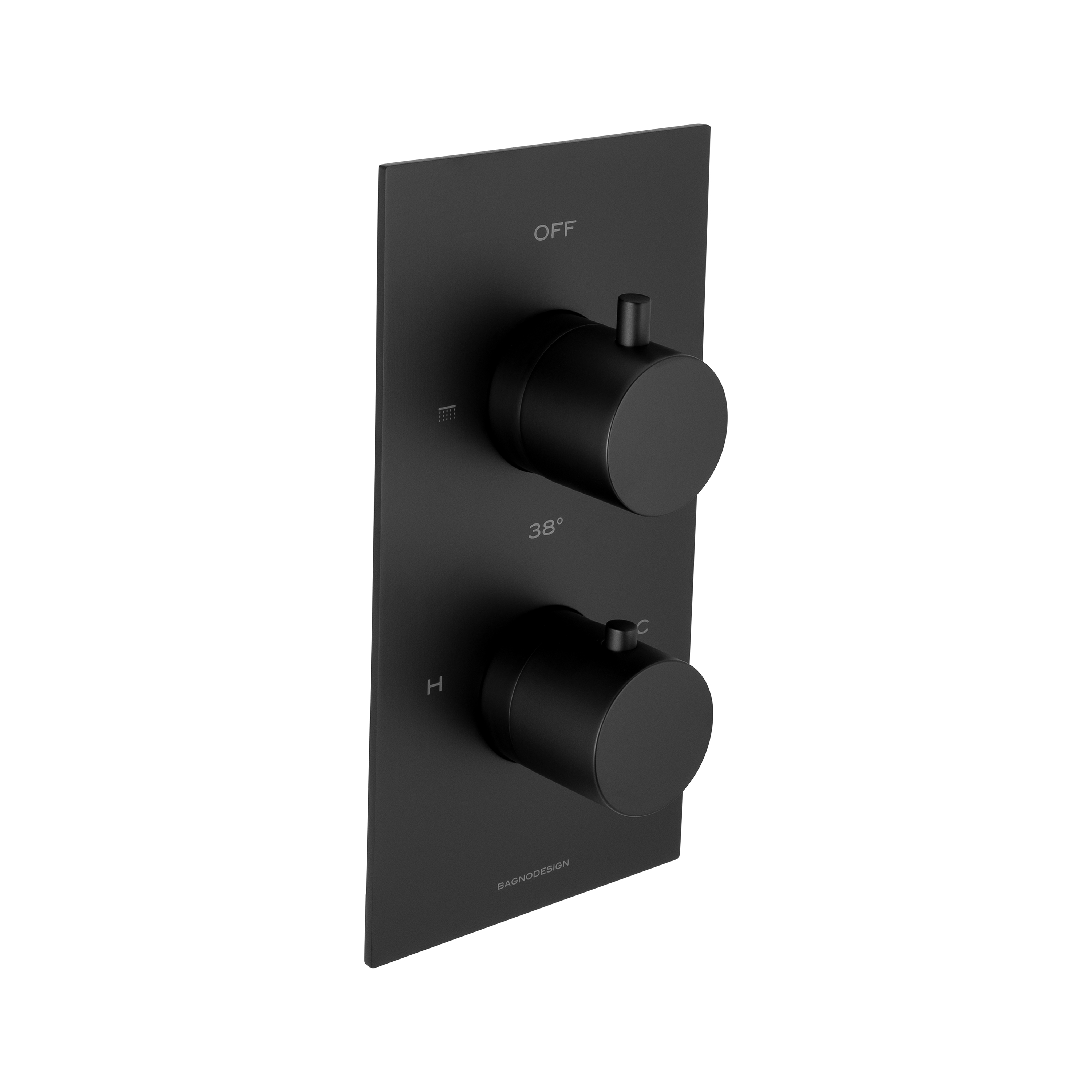 Universal Trim Part for 2 Outlet Thermostatic Shower Mixer With Round Handle