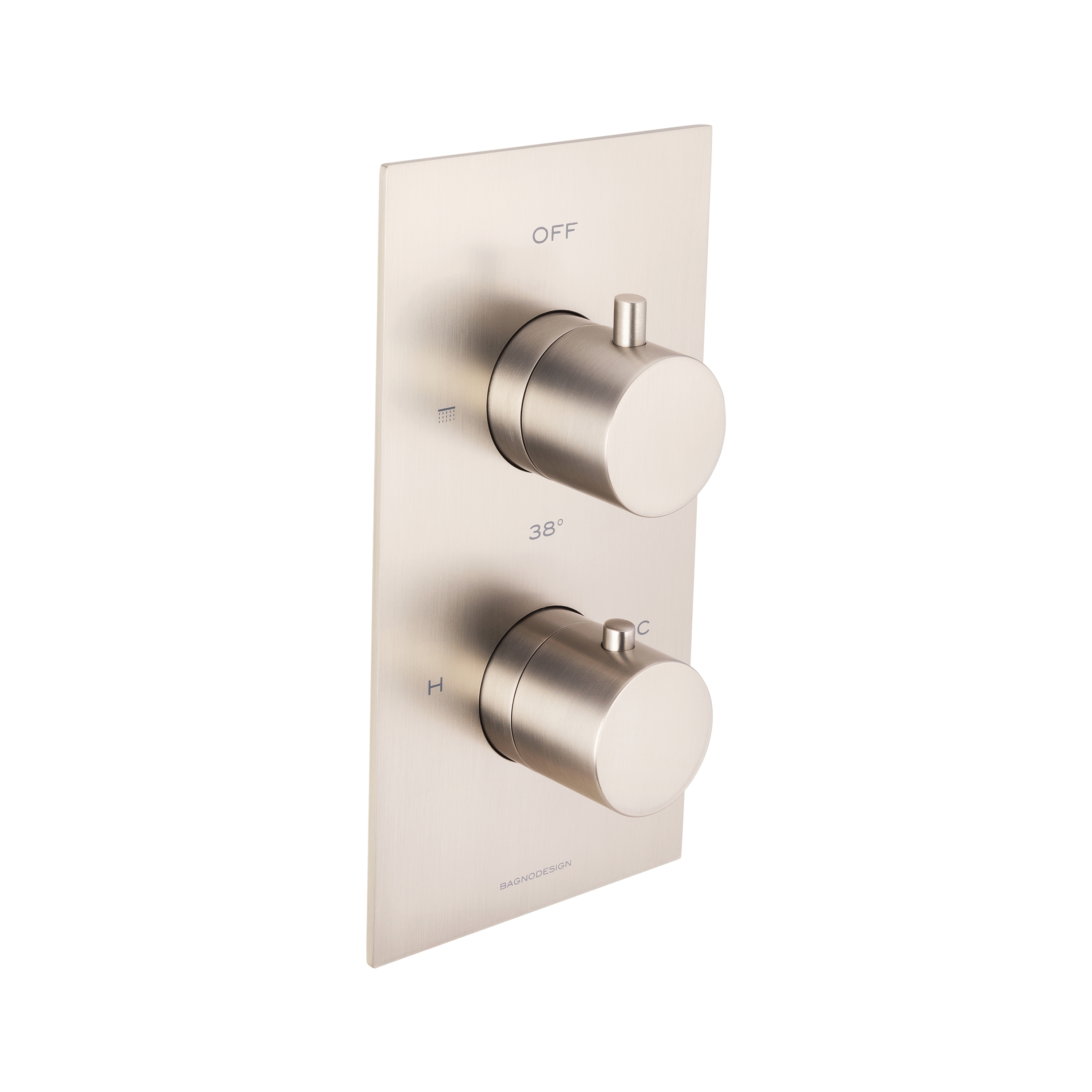 Display product Universal Trim Part for 2 Outlet Thermostatic Shower Mixer With Round Handle from manufacturer BAGNODESIGN