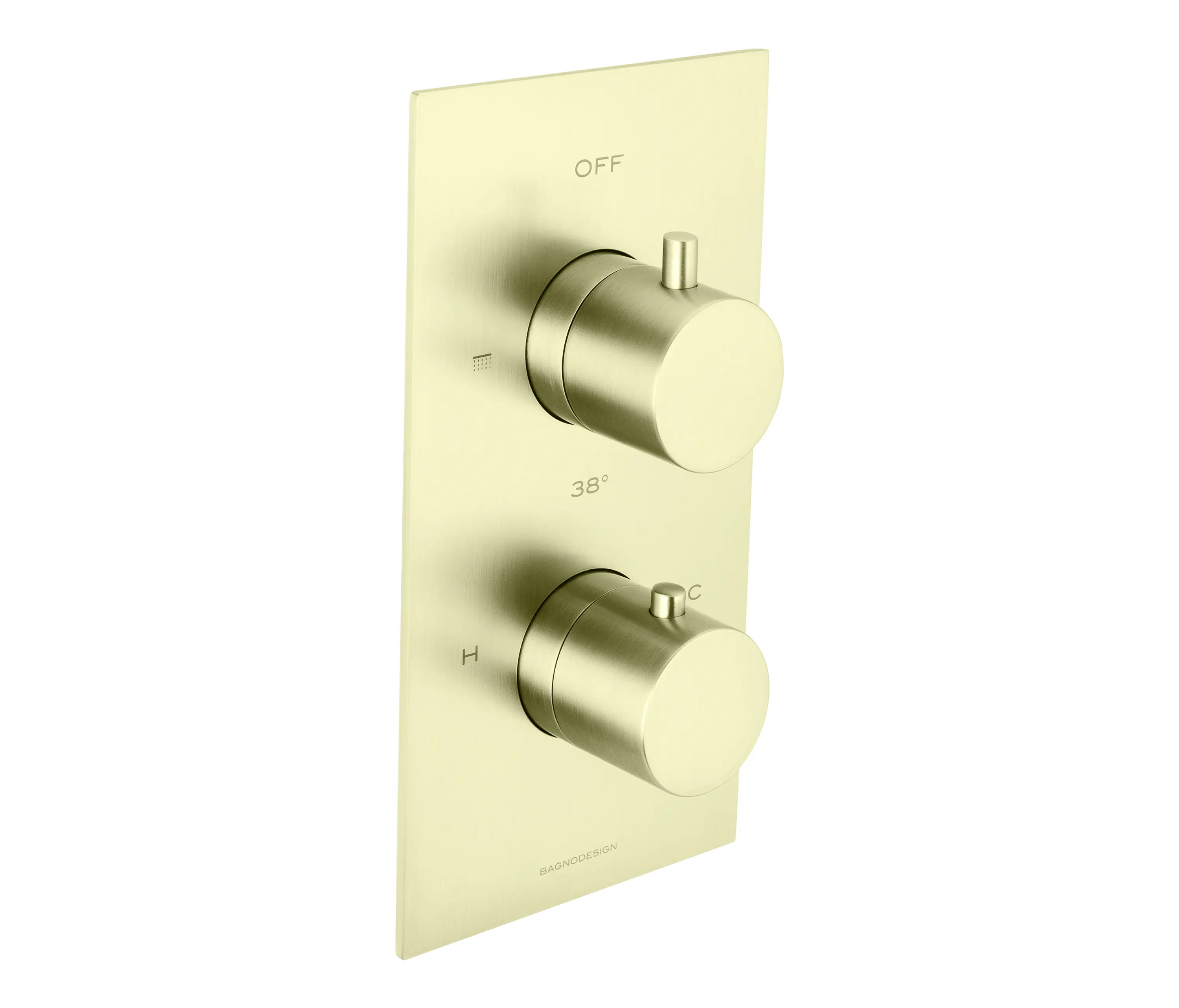 BAGNODESIGN - Universal Trim Part for 2 Outlet Thermostatic Shower Mixer With Round Handle