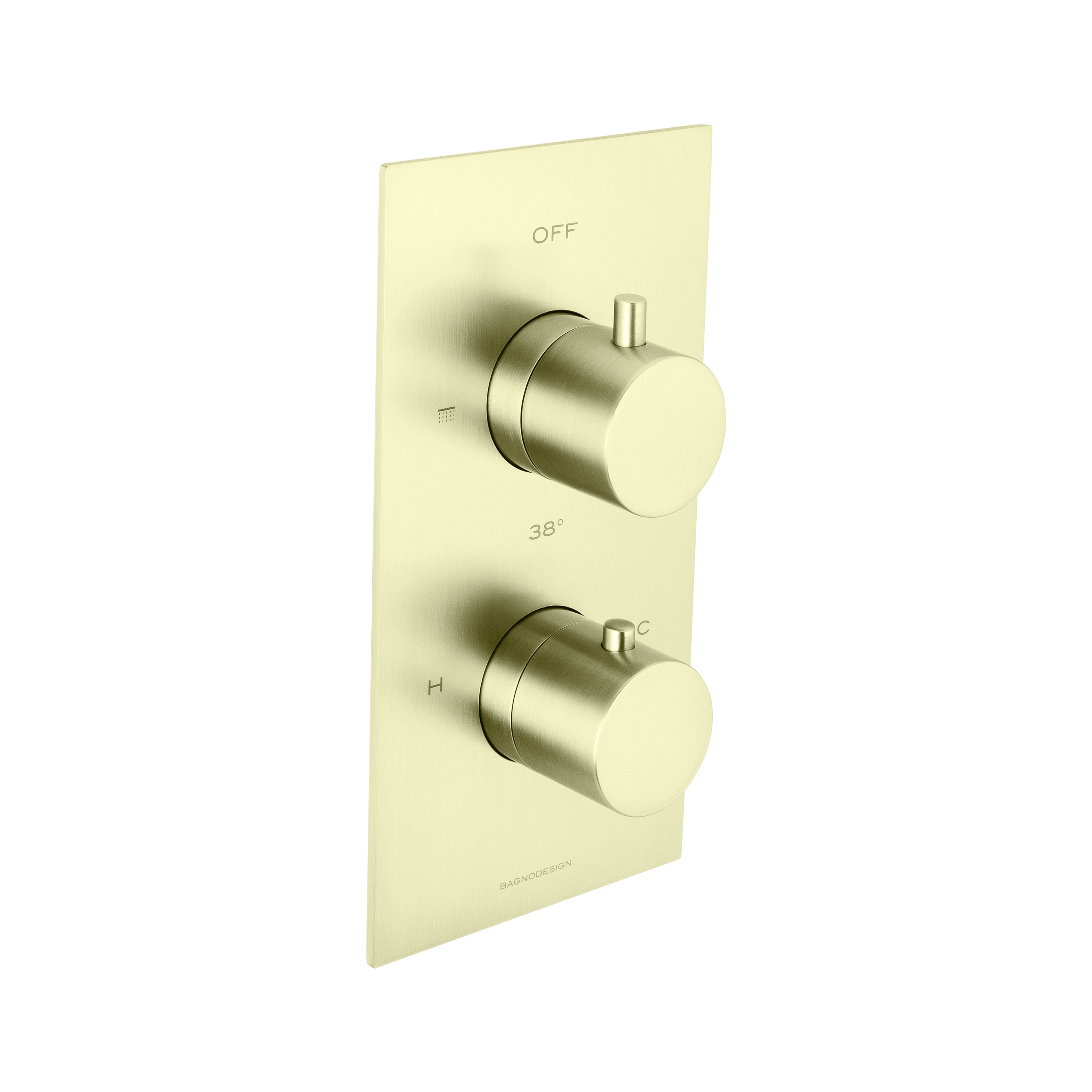 Universal Trim Part for 2 Outlet Thermostatic Shower Mixer With Round Handle