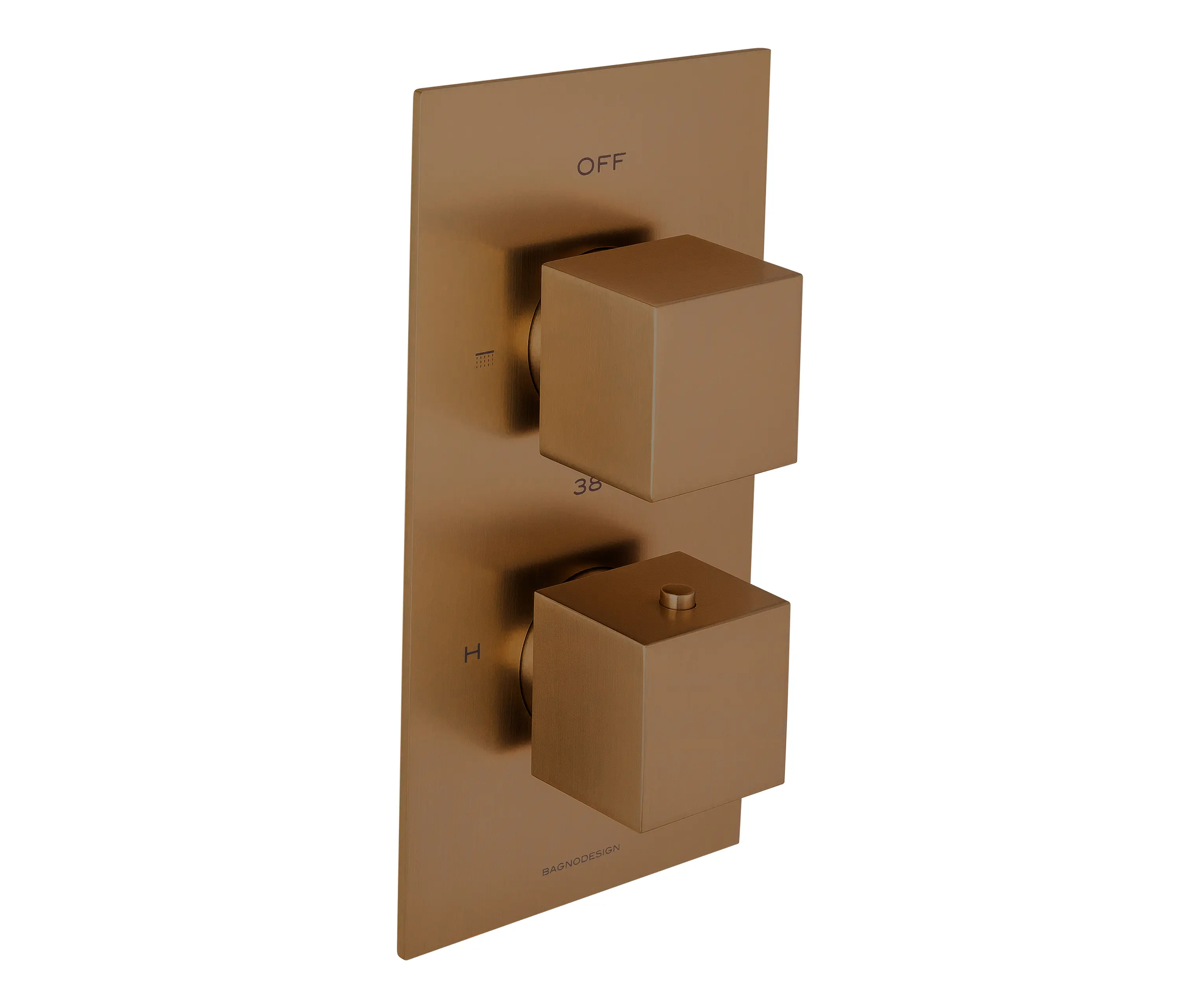 BAGNODESIGN - Universal Trim Part for 2 Outlet Thermostatic Shower Mixer With Square Handle