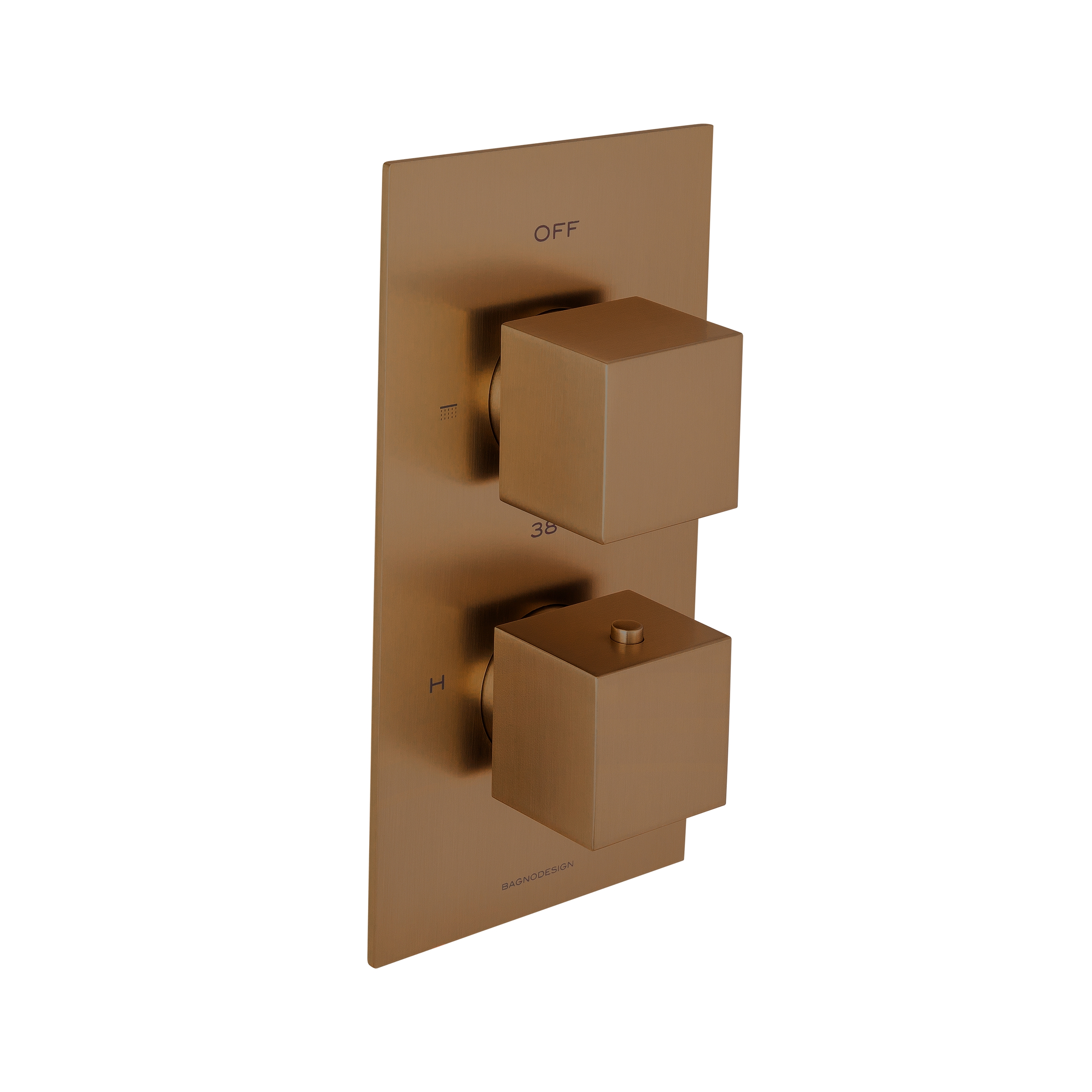 Universal Trim Part for 2 Outlet Thermostatic Shower Mixer With Square Handle
