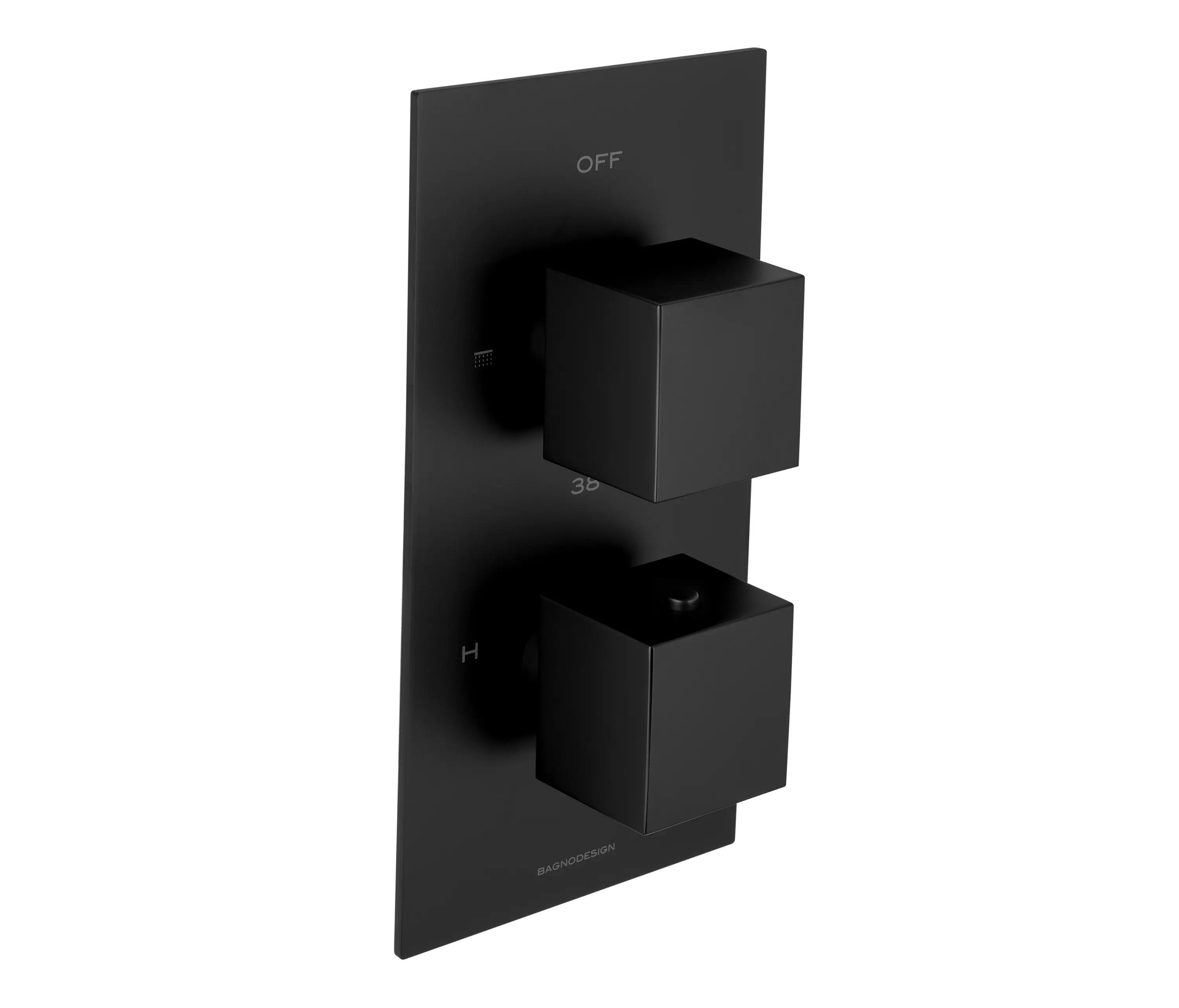 BAGNODESIGN - Universal Trim Part for 2 Outlet Thermostatic Shower Mixer With Square Handle