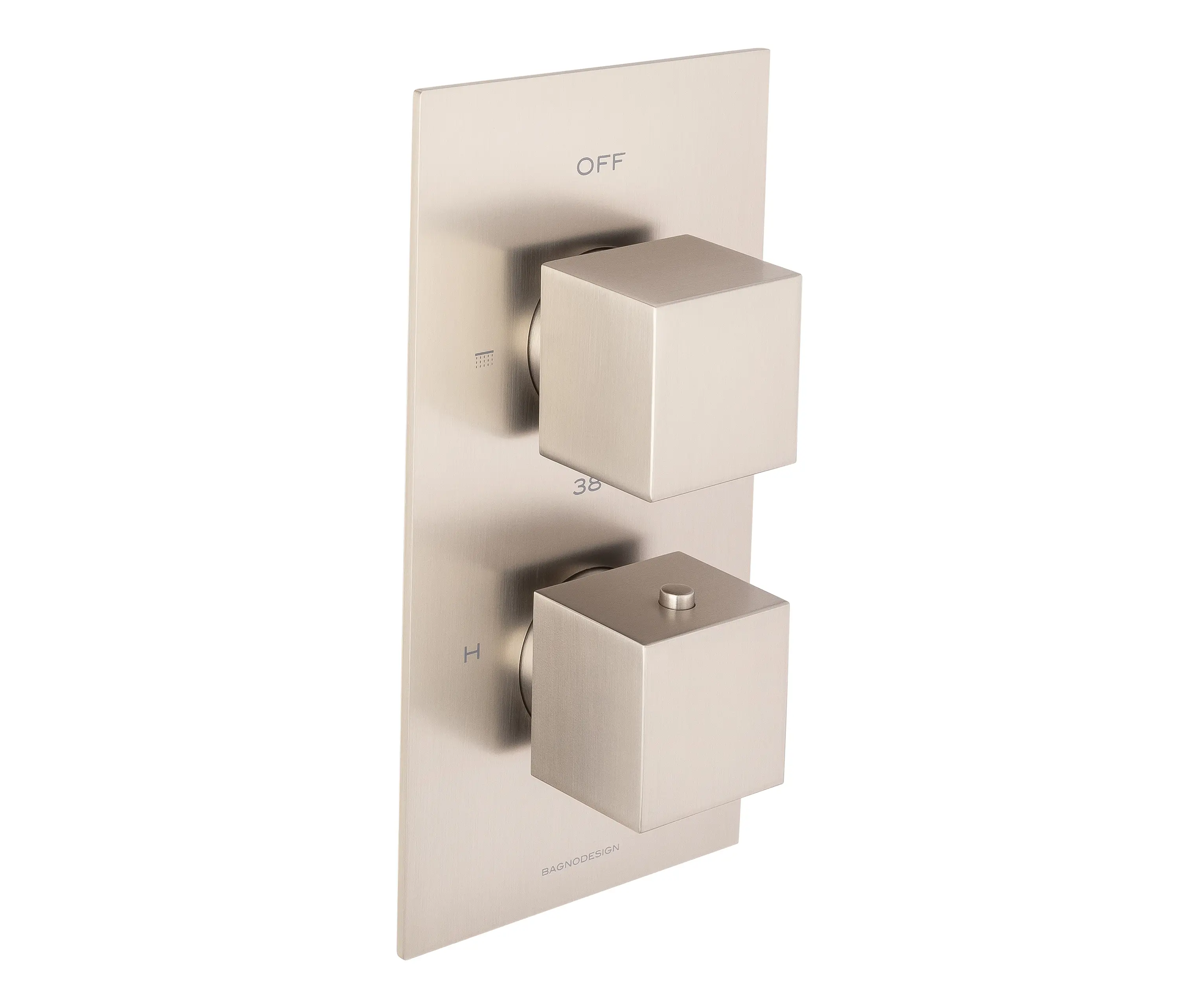 BAGNODESIGN - Universal Trim Part for 2 Outlet Thermostatic Shower Mixer With Square Handle