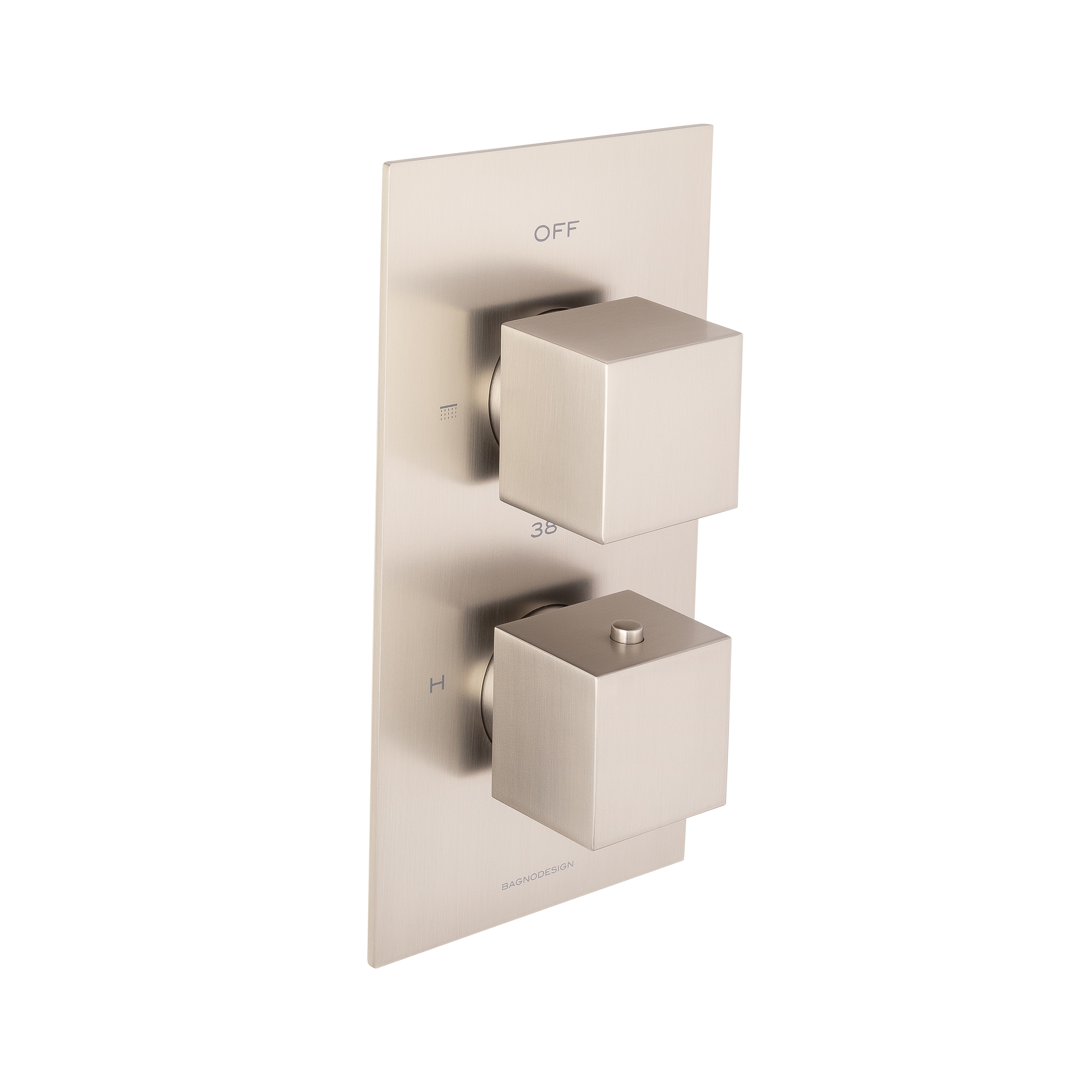 Universal Trim Part for 2 Outlet Thermostatic Shower Mixer With Square Handle