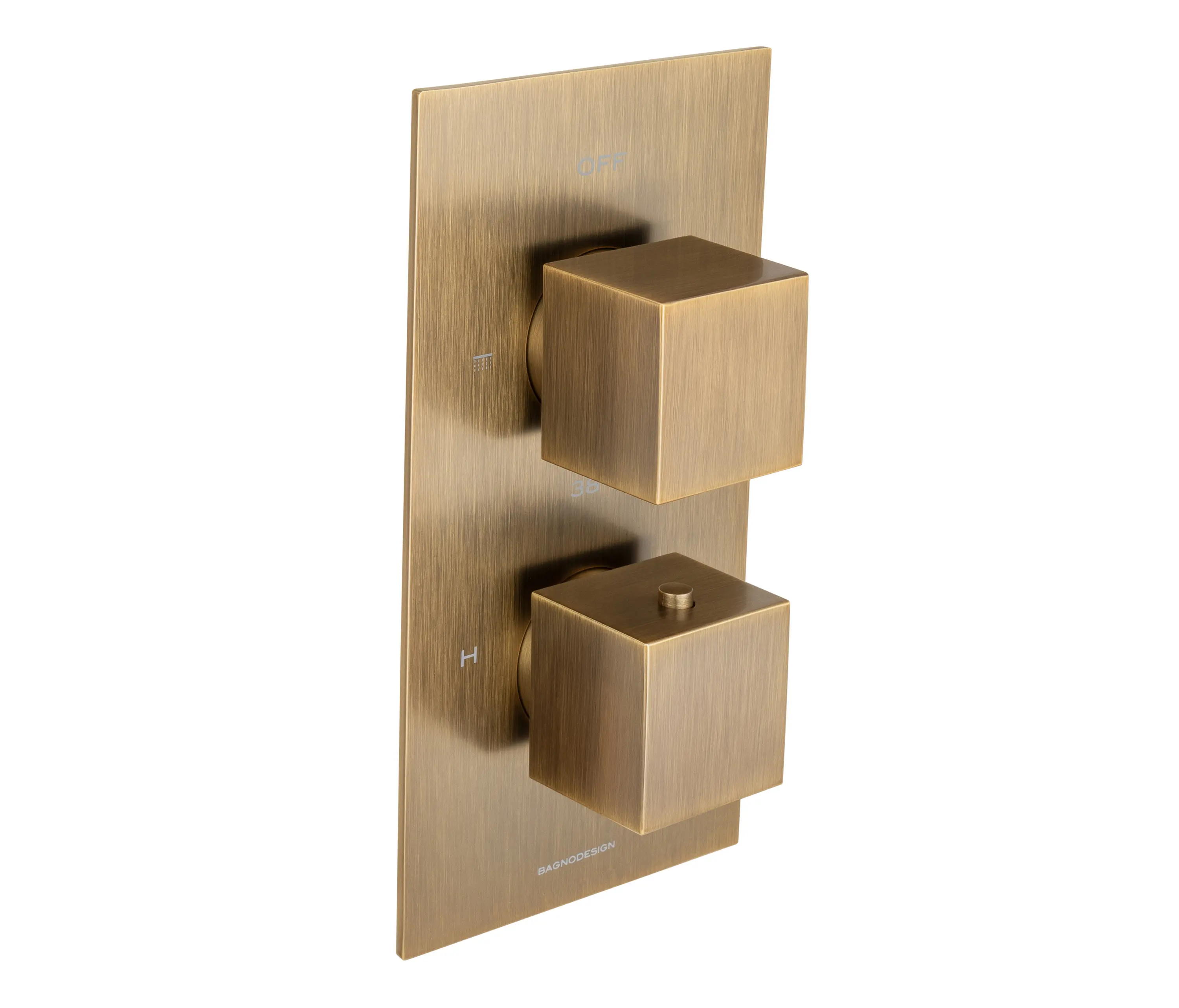 BAGNODESIGN - Universal Trim Part for 2 Outlet Thermostatic Shower Mixer With Square Handle