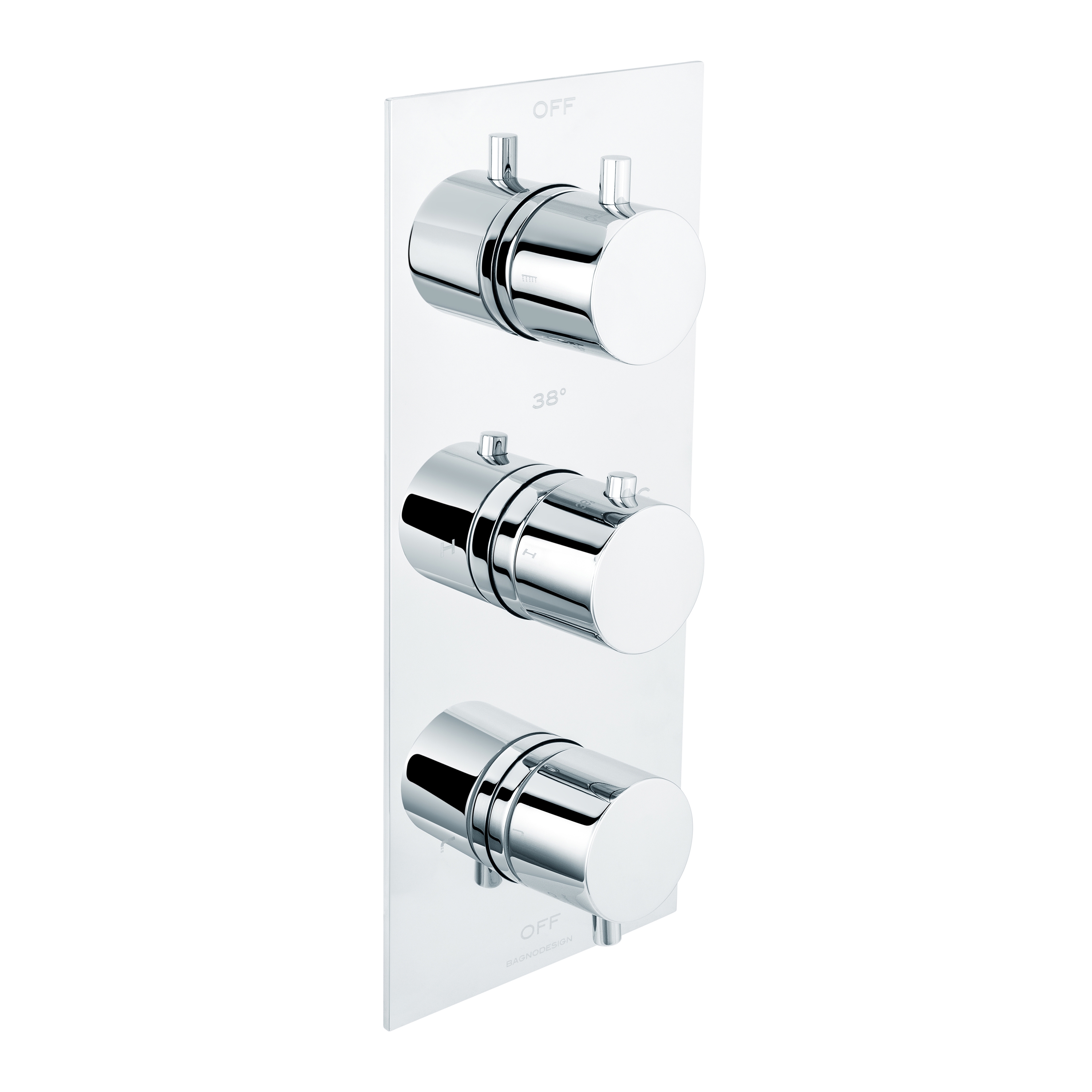Universal Trim Part for 3 Outlet Thermostatic Shower Mixer With Round Handle