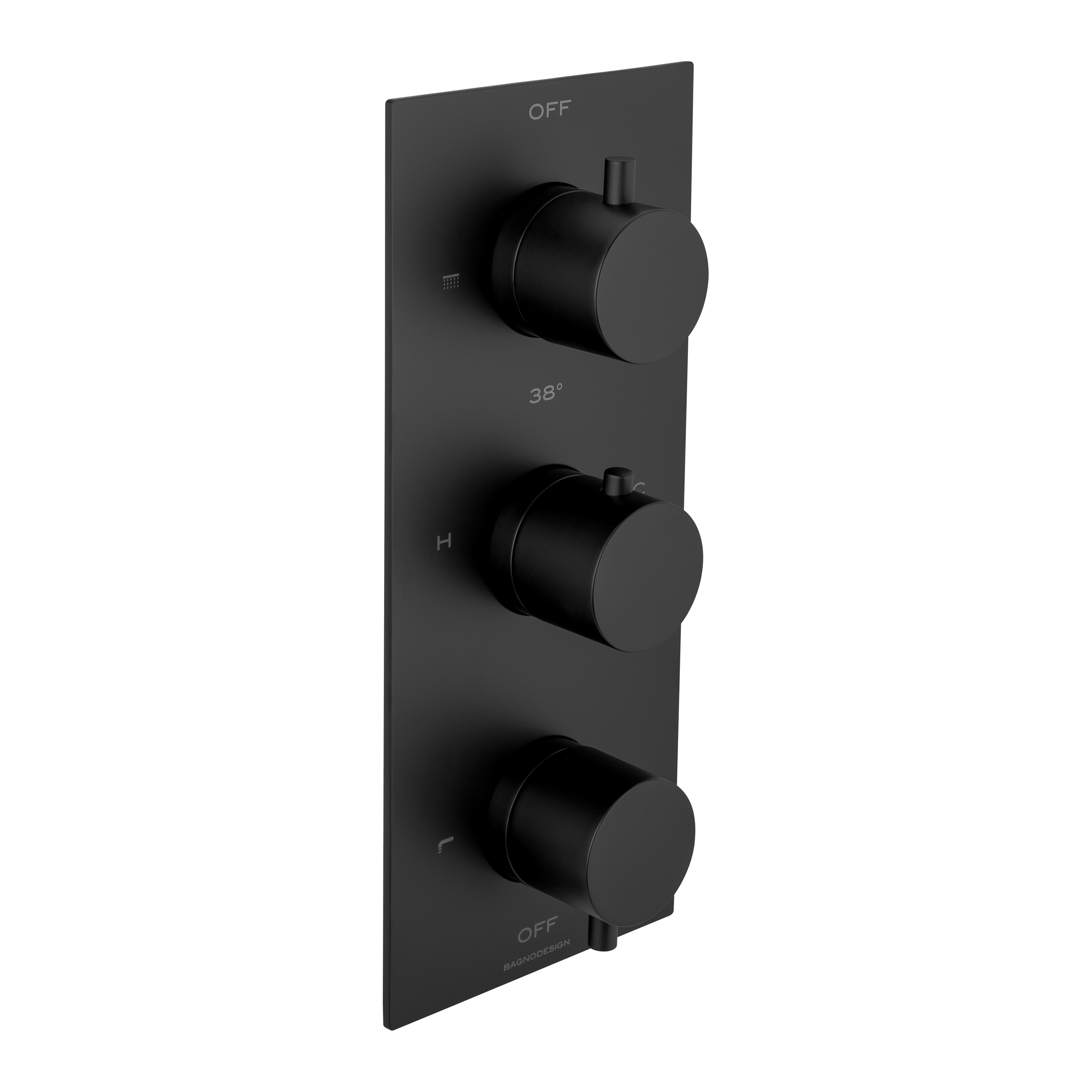 Universal Trim Part for 3 Outlet Thermostatic Shower Mixer With Round Handle