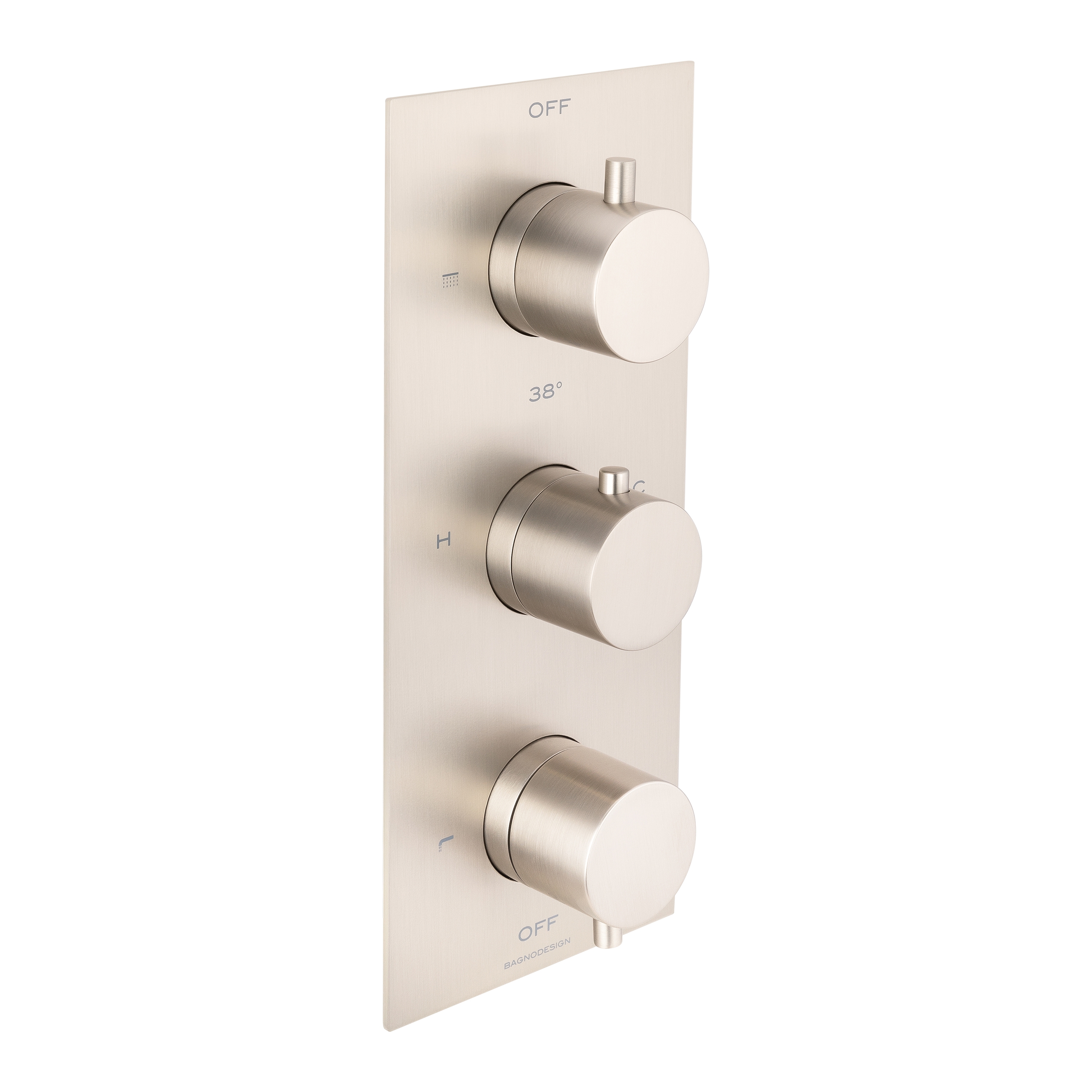 Universal Trim Part for 3 Outlet Thermostatic Shower Mixer With Round Handle
