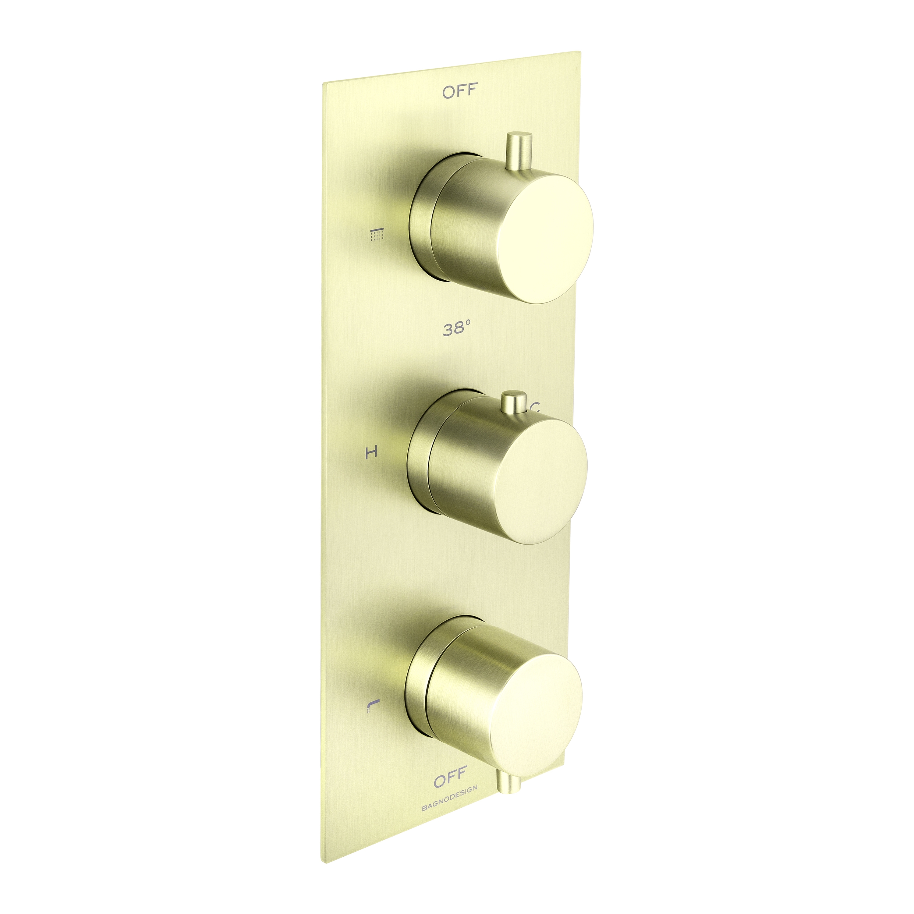 Universal Trim Part for 3 Outlet Thermostatic Shower Mixer With Round Handle