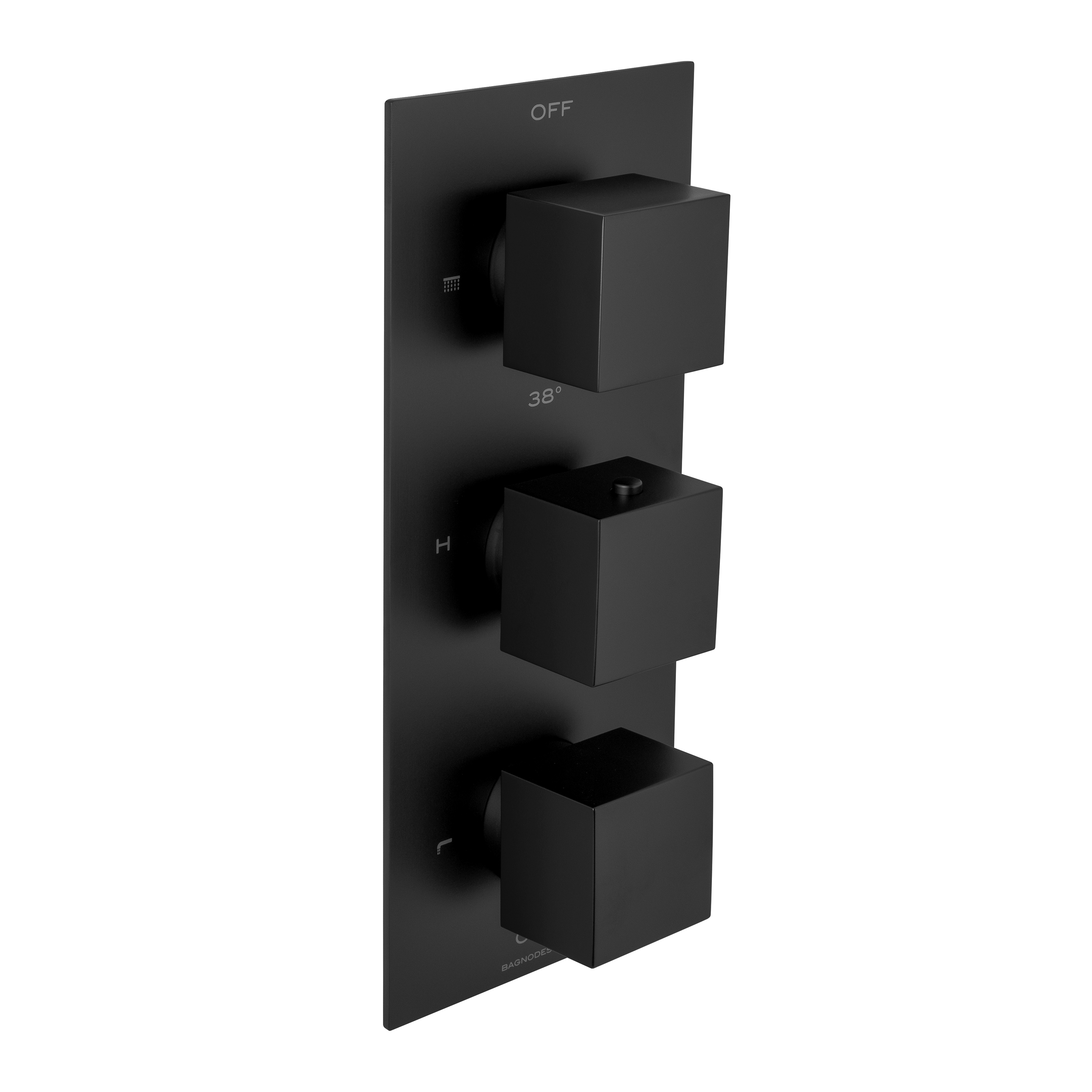 Universal Trim Part for 3 Outlet Thermostatic Shower Mixer With Square Handle