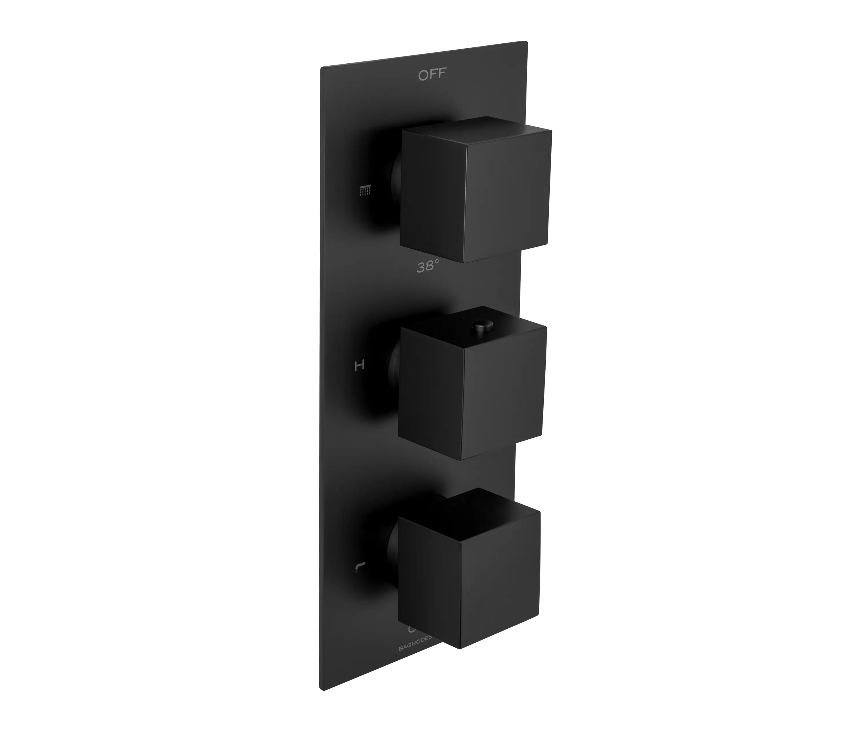 BAGNODESIGN - Universal Trim Part for 3 Outlet Thermostatic Shower Mixer With Square Handle