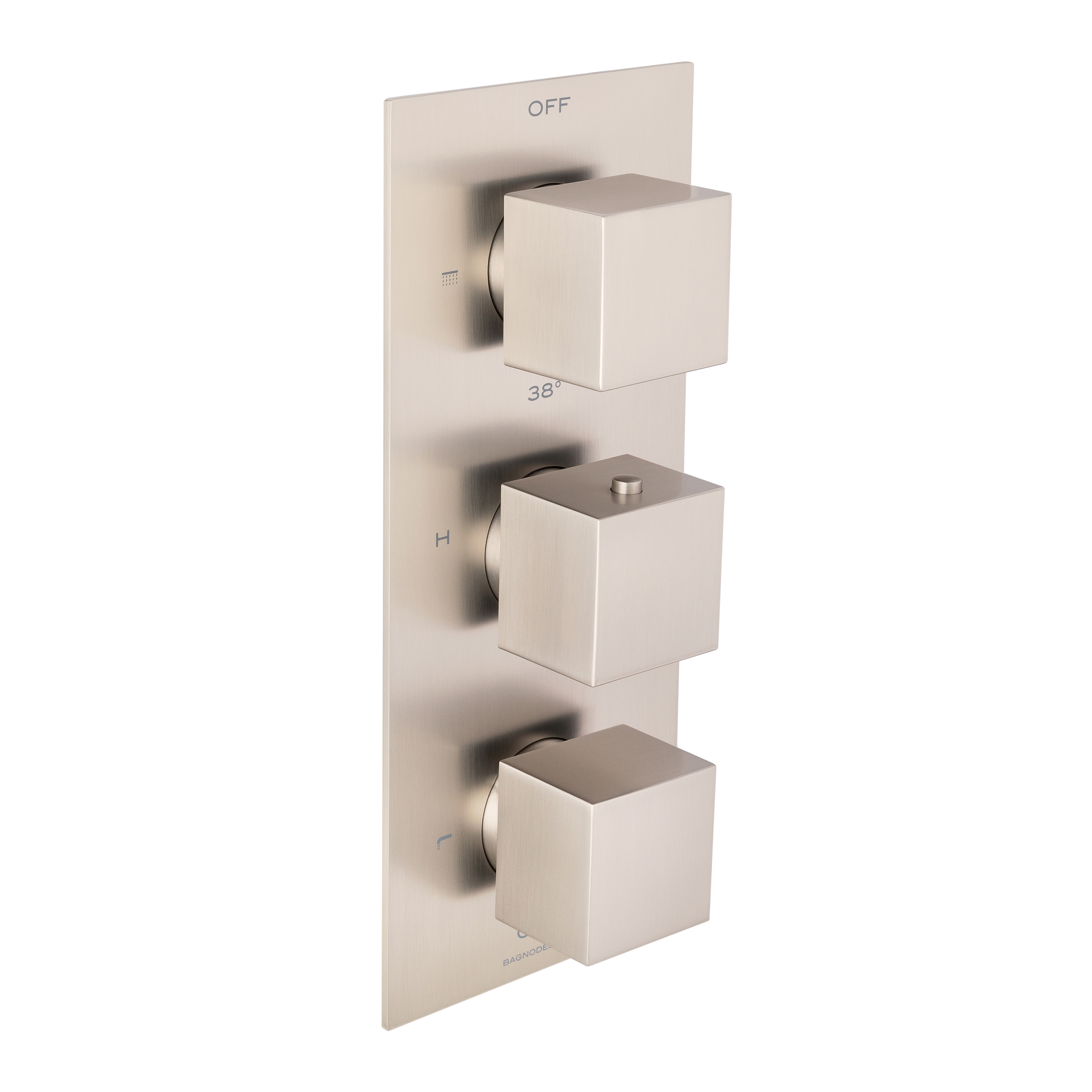 Universal Trim Part for 3 Outlet Thermostatic Shower Mixer With Square Handle
