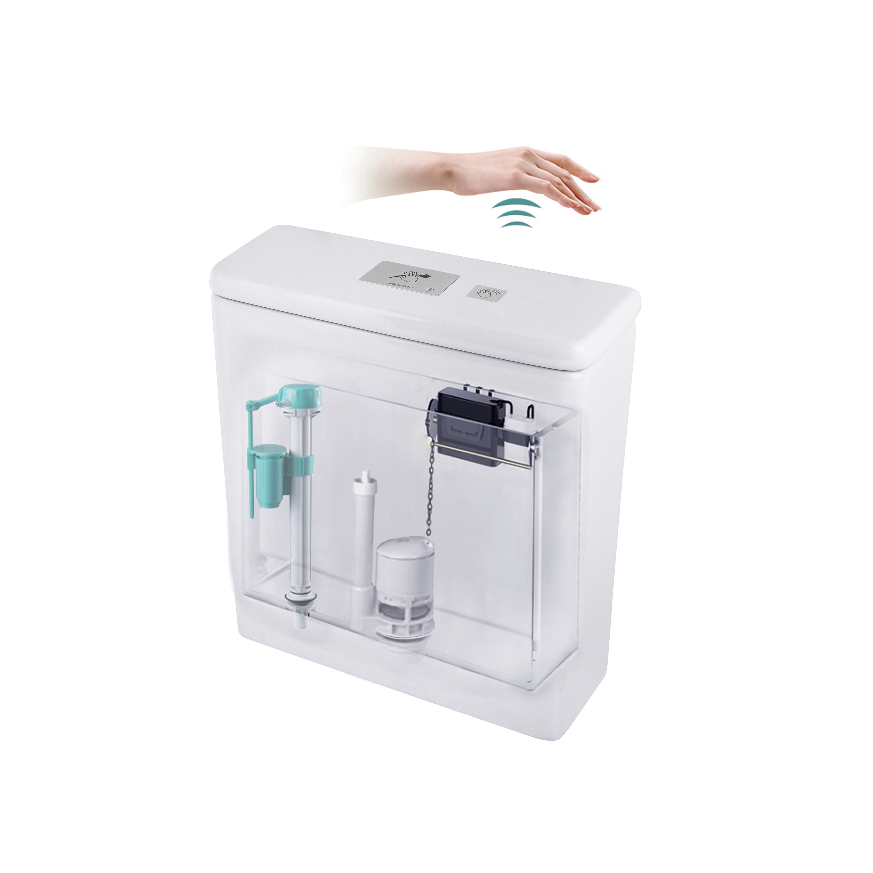 Display product Zephyr | Teatro Close Coupled Cistern With Touchless Sensor Flush Mechanism from manufacturer BAGNODESIGN