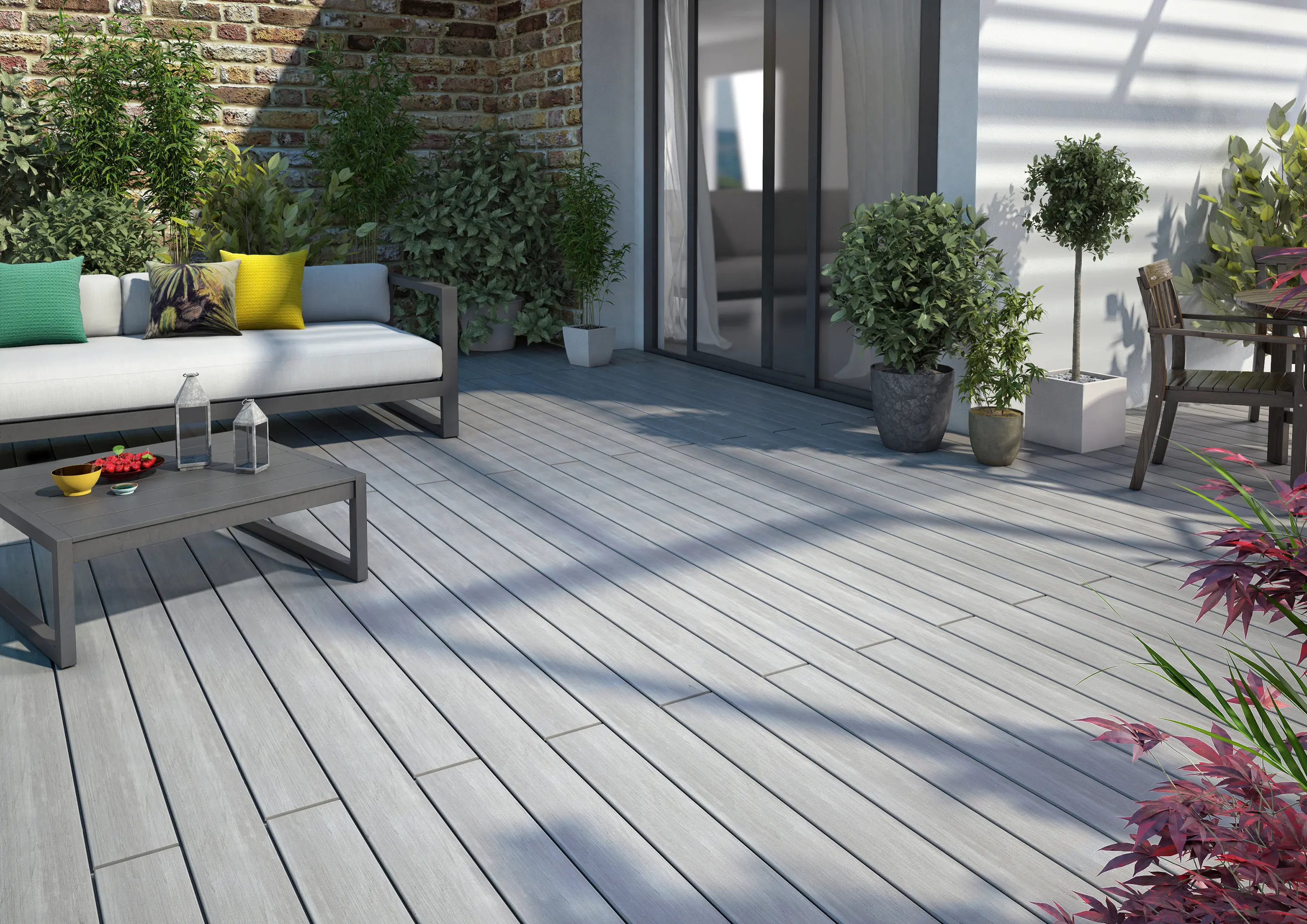 Silvadec - Atmosphere | Brushed Decking board - Belem Grey