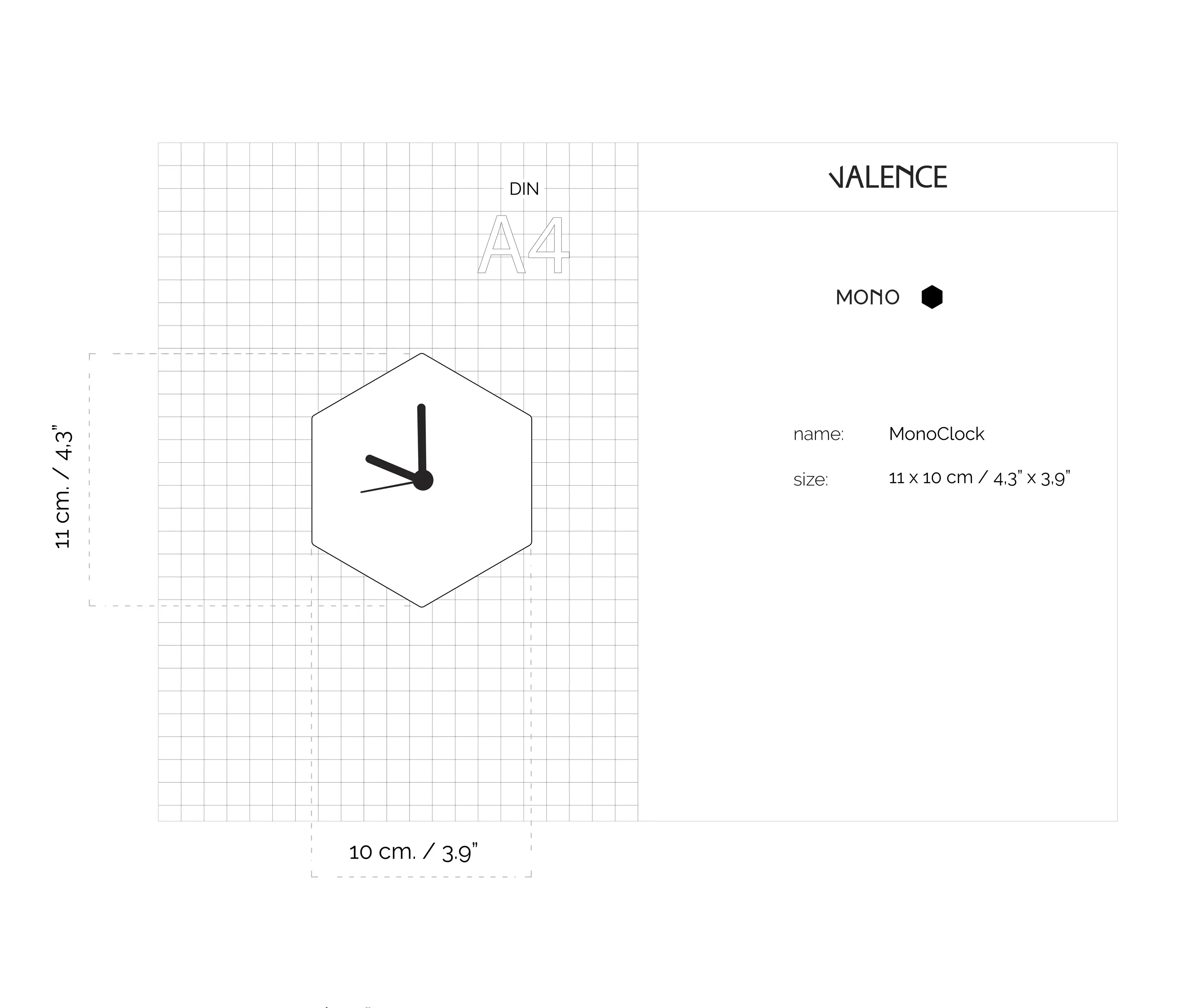 Valence Design - MonoClock | Beech