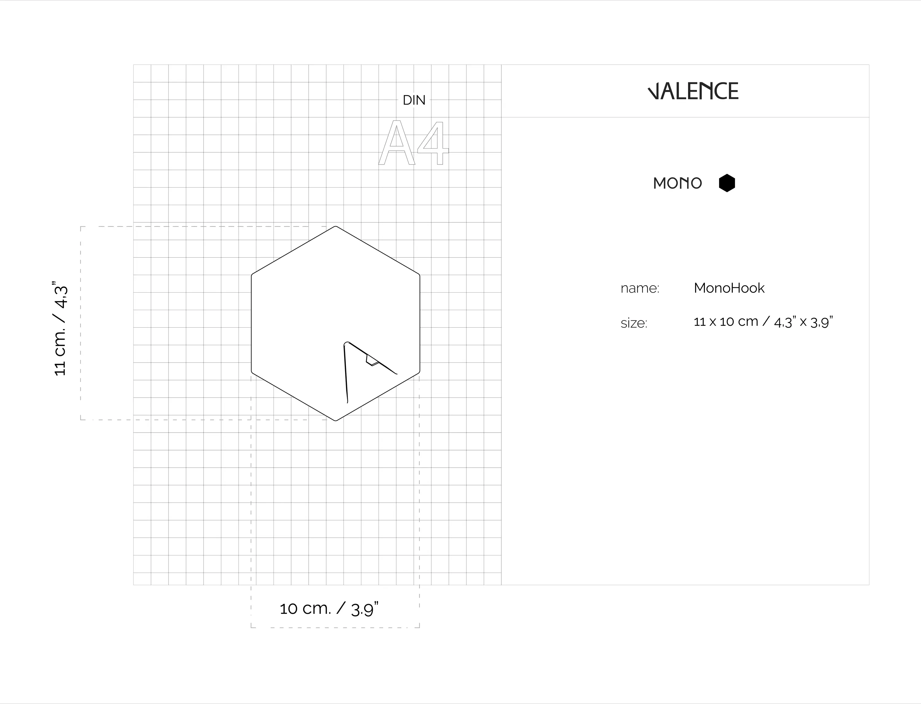 Valence Design - MonoHook | Pebble Grey