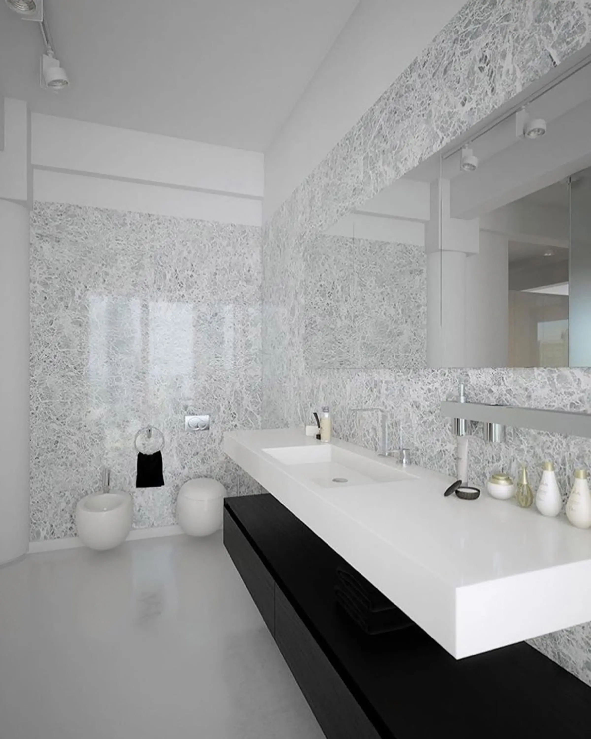 Neo-Metro - Slab Wall Mounted Cast Solid Surface Deck