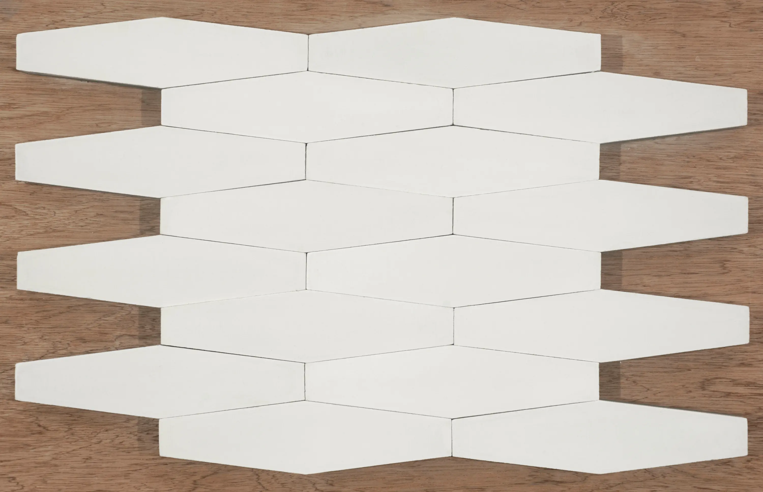 Granada Tile - Long Hex - White