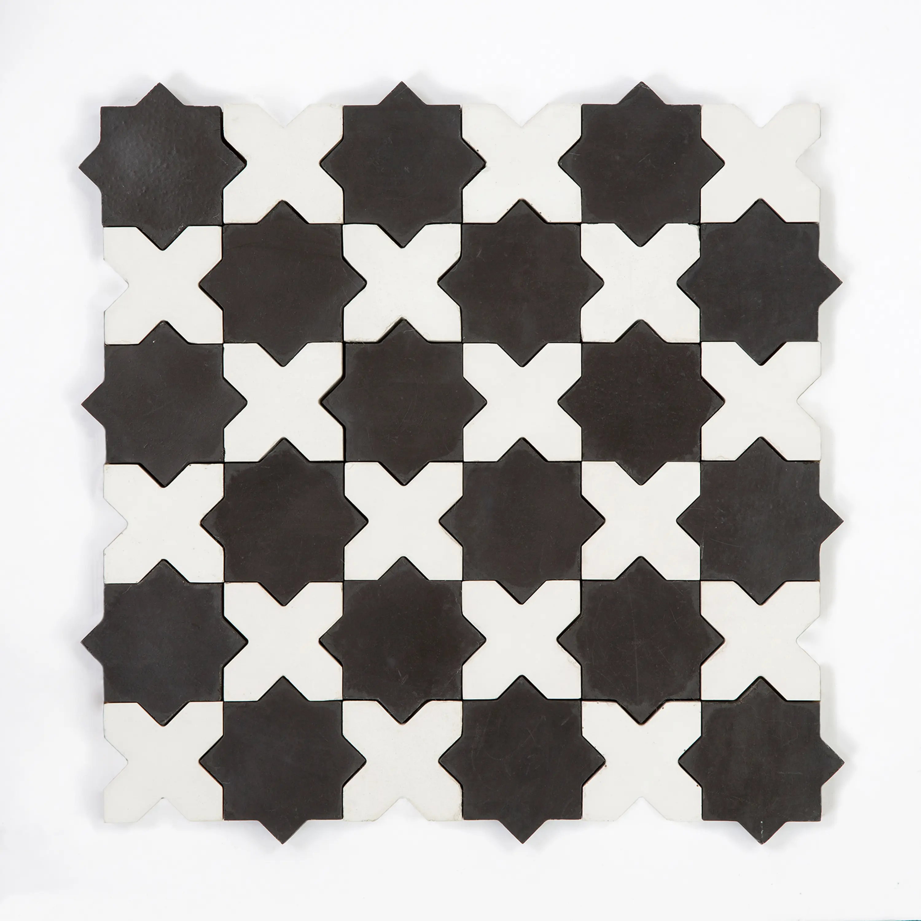 Granada Tile - Star & Cross-BlackWhite