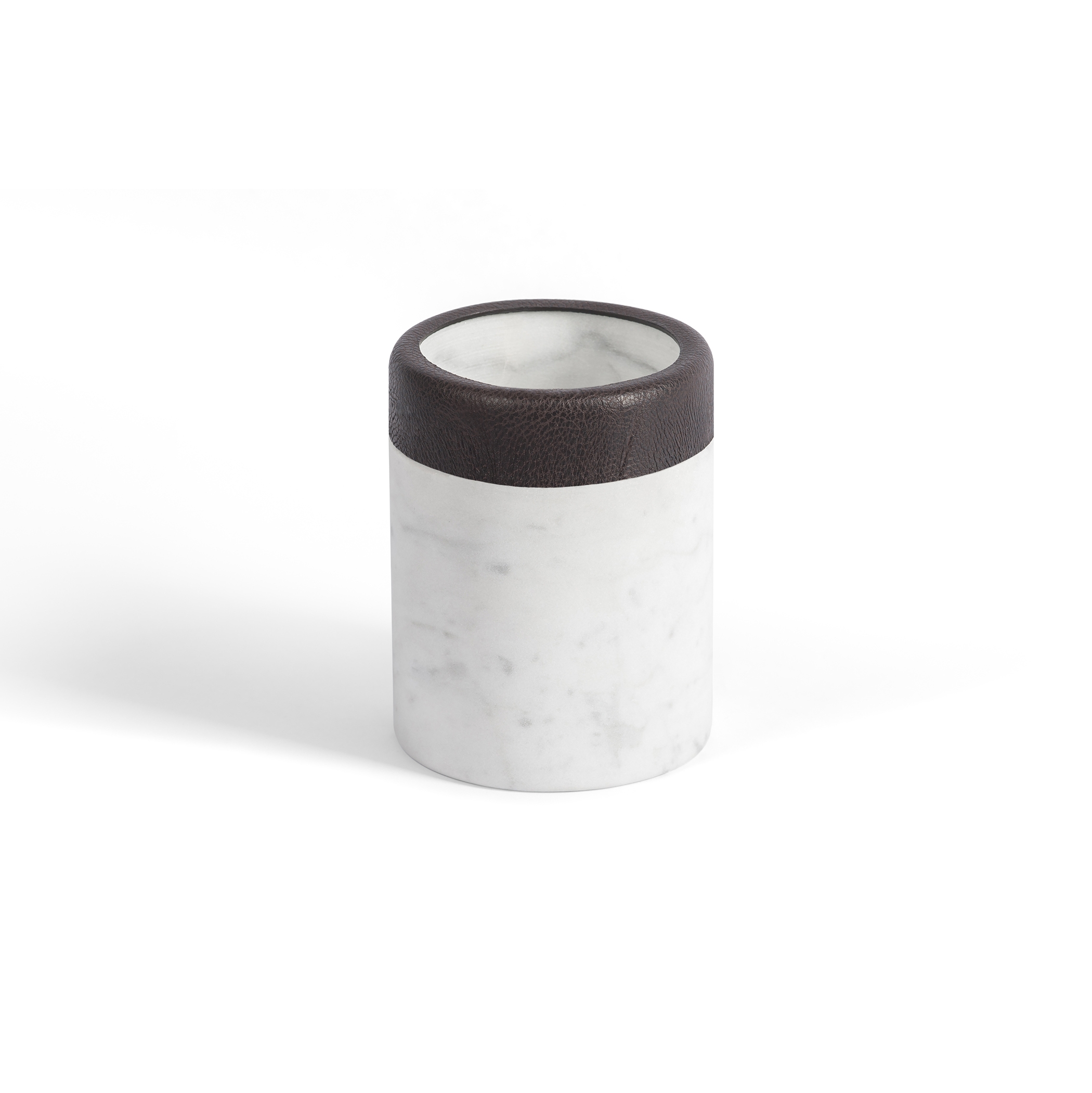 Lui&Lei pen holder - Ø10 x h13 cm - Bianco Carrara
