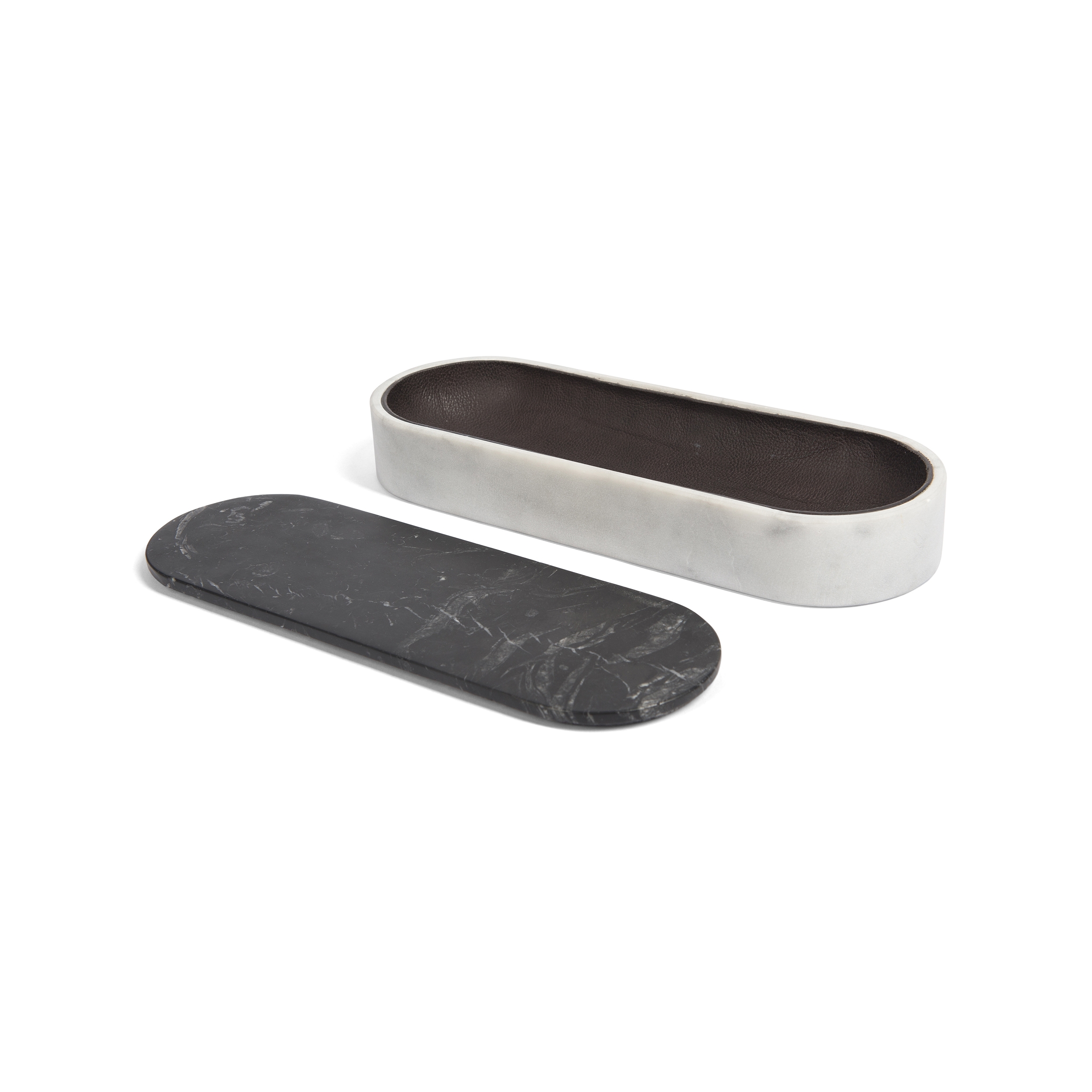Lui&Lei tray- Ø28 x h4 cm - Bianco Carrara