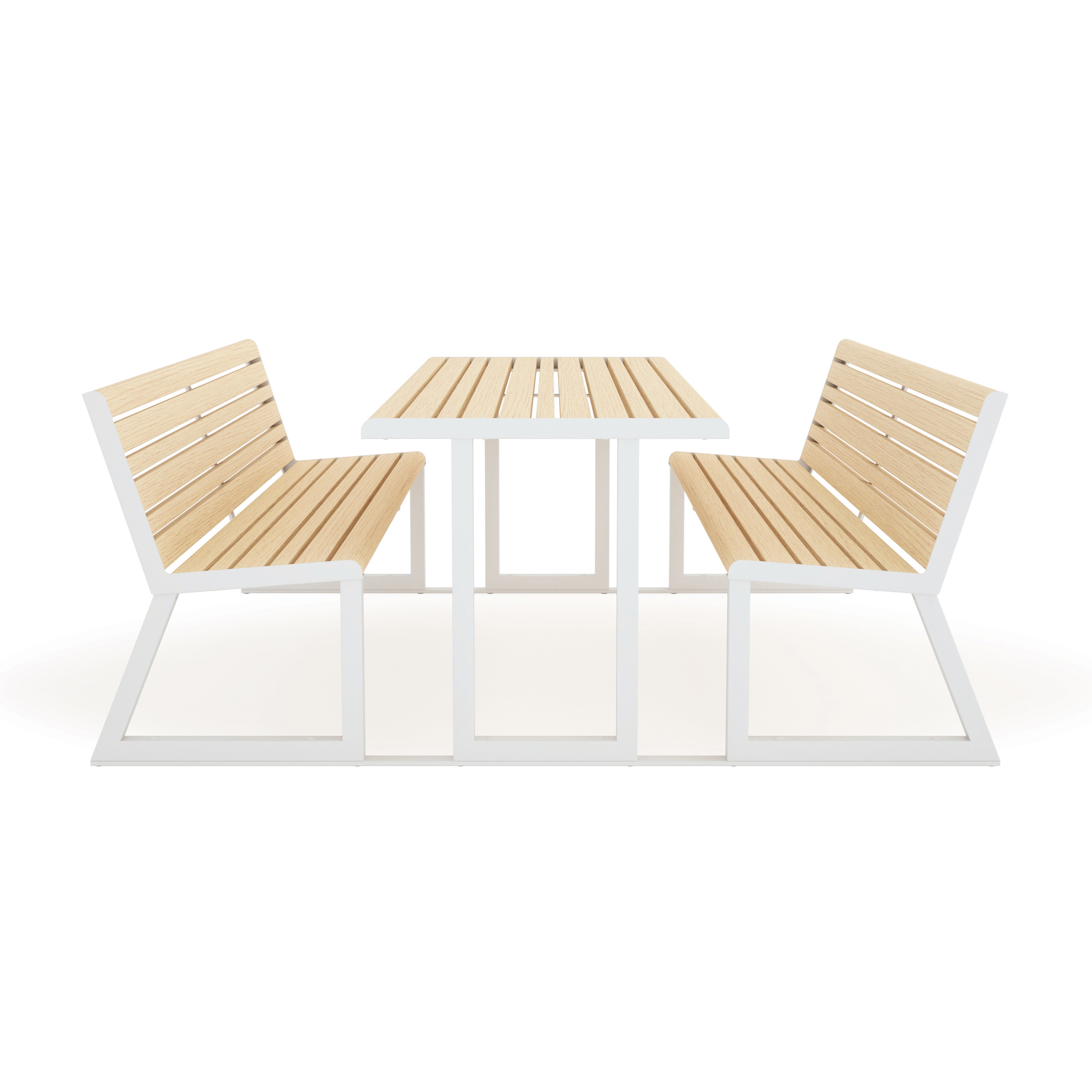 Display product VENTIQUATTRORE.H24 TABLE+ INTEGRATED BENCHES from manufacturer Urbantime