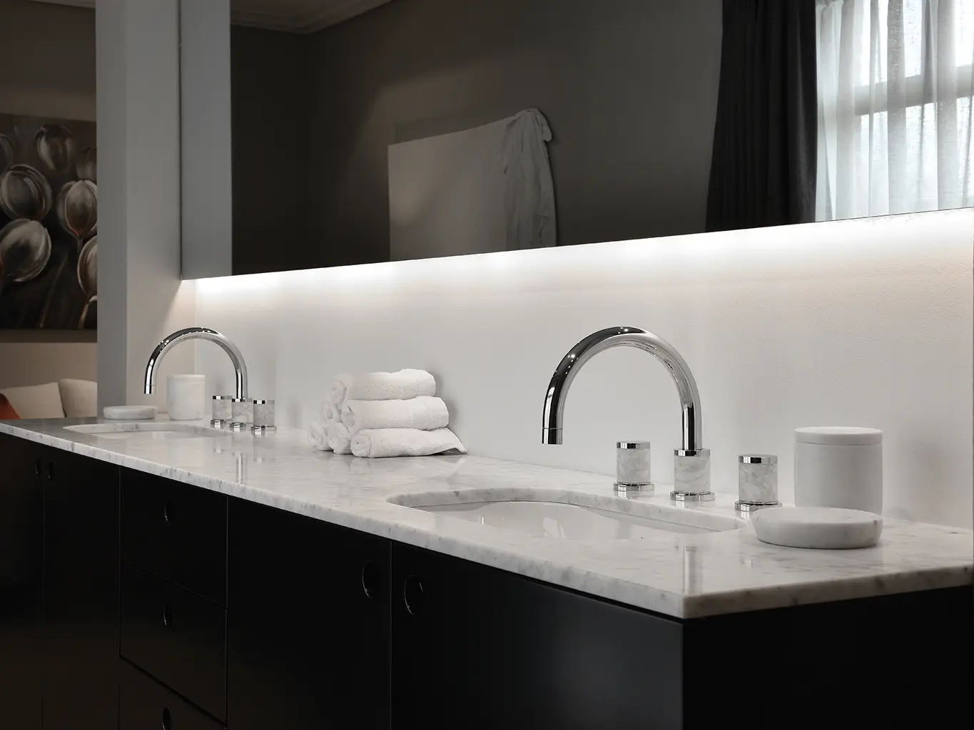 rvb - Flamant Docks | Set shower mixer, Ø200mm and handshower