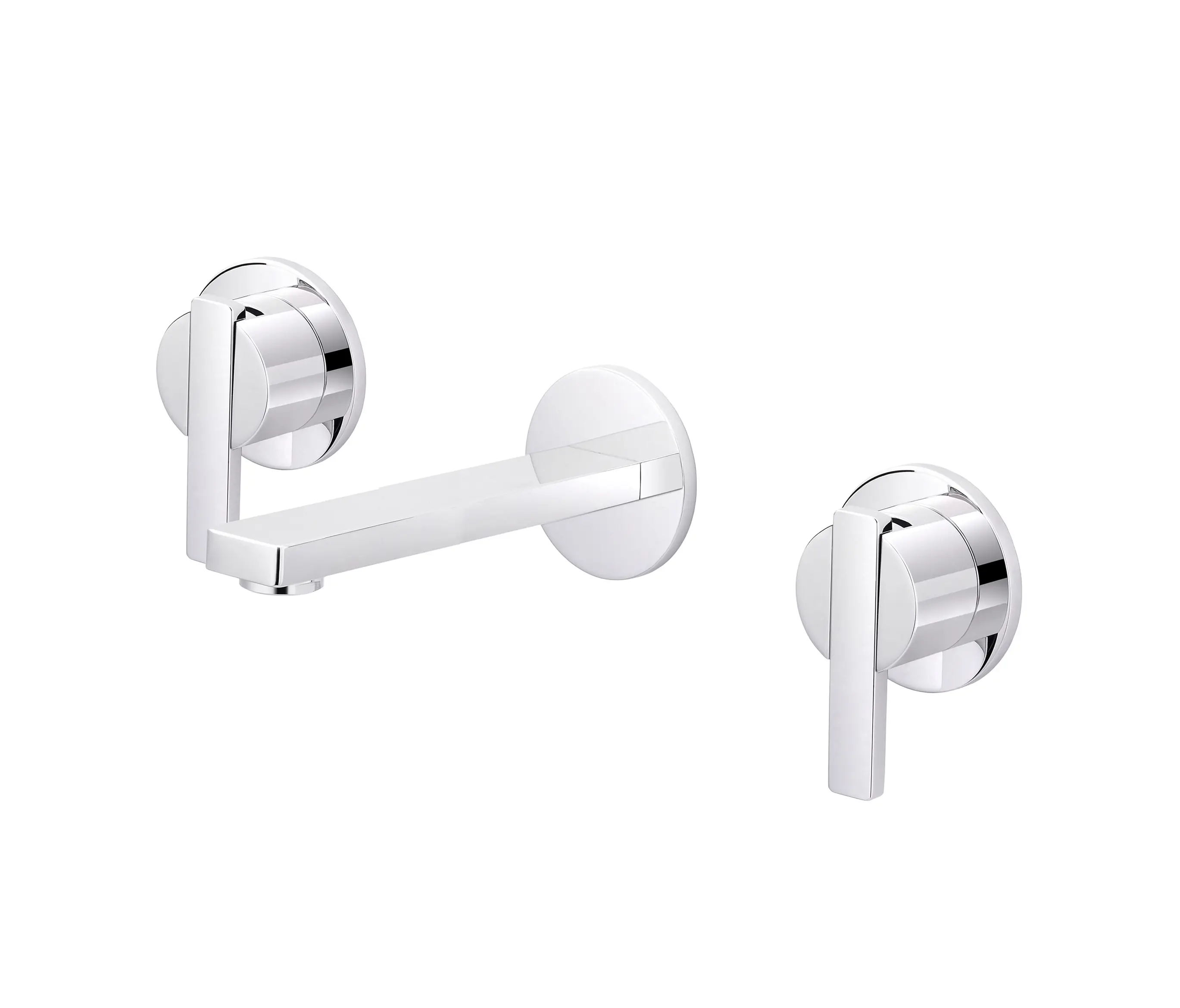 rvb - Line | 3-hole wall-mounted sink mixer, long spout