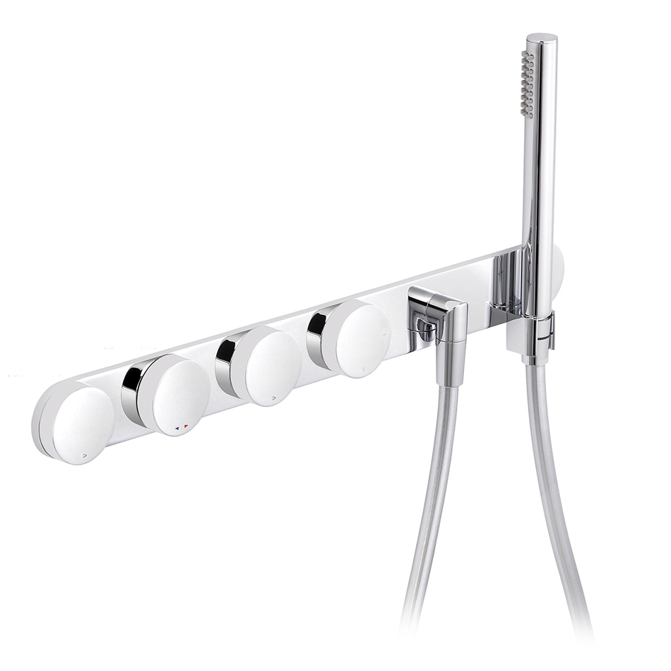 Display product Tune | Concealed shower thermostat, 3-ways and hand shower from manufacturer rvb