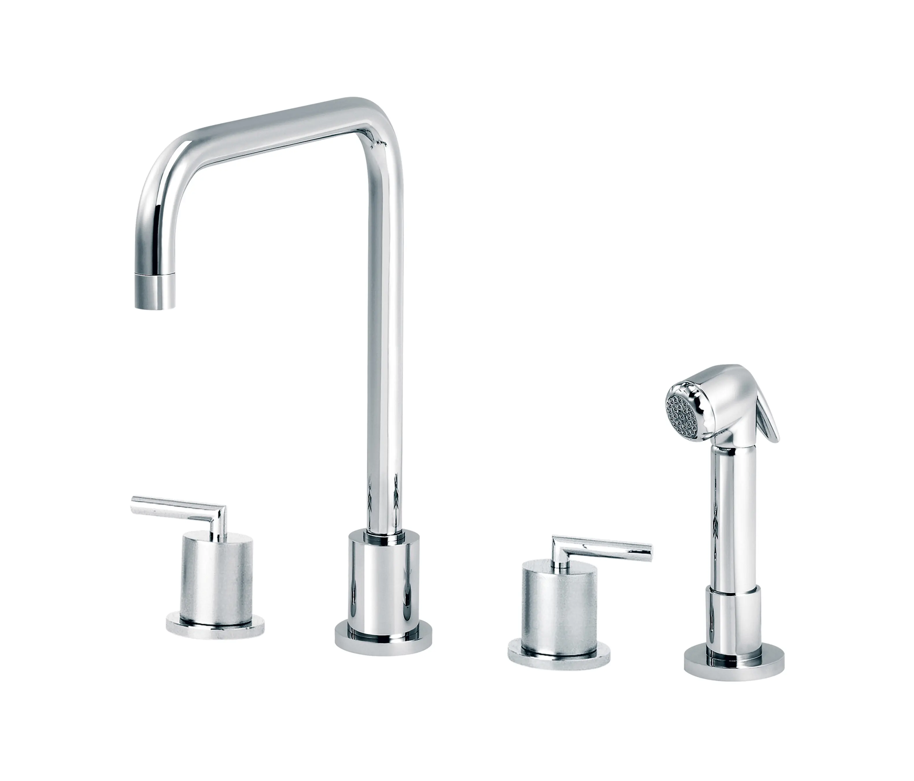 rvb - Fun | 3-hole kitchen mixer, handshower, spout in U